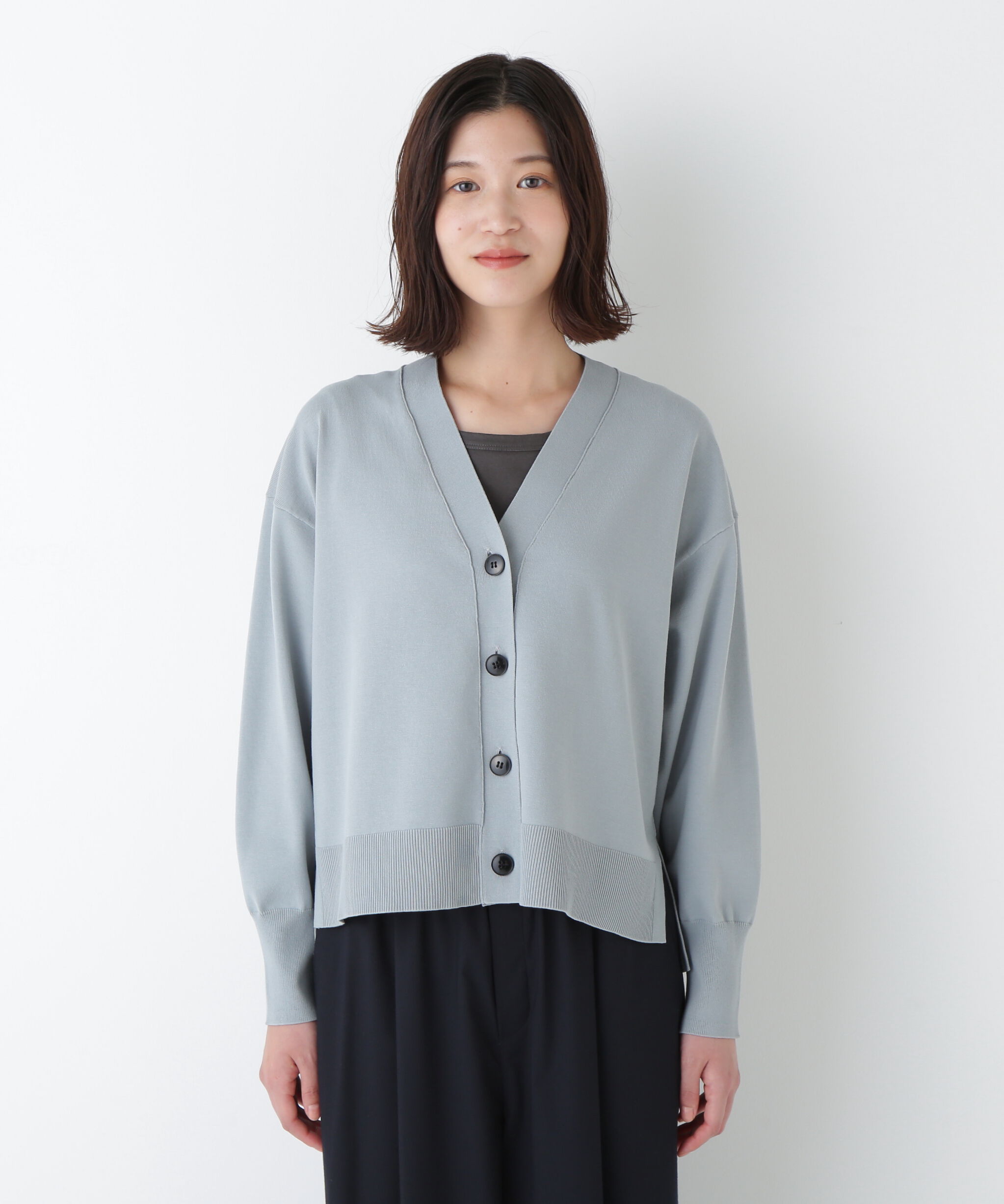  「◆オーガニックコットン混プレーティングカーディガン」|ニット・セーター|