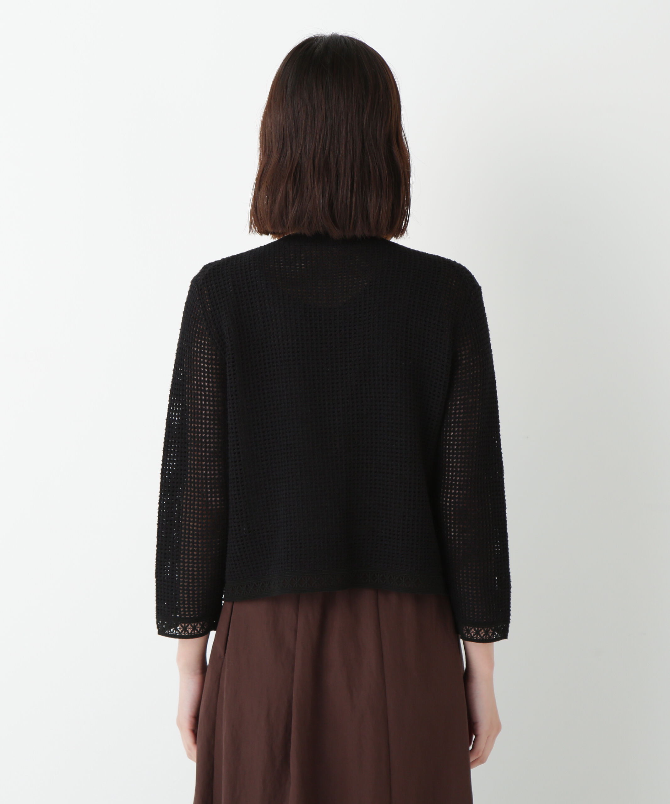  「◆透かしブークレニットカーディガン」|ニット・セーター|