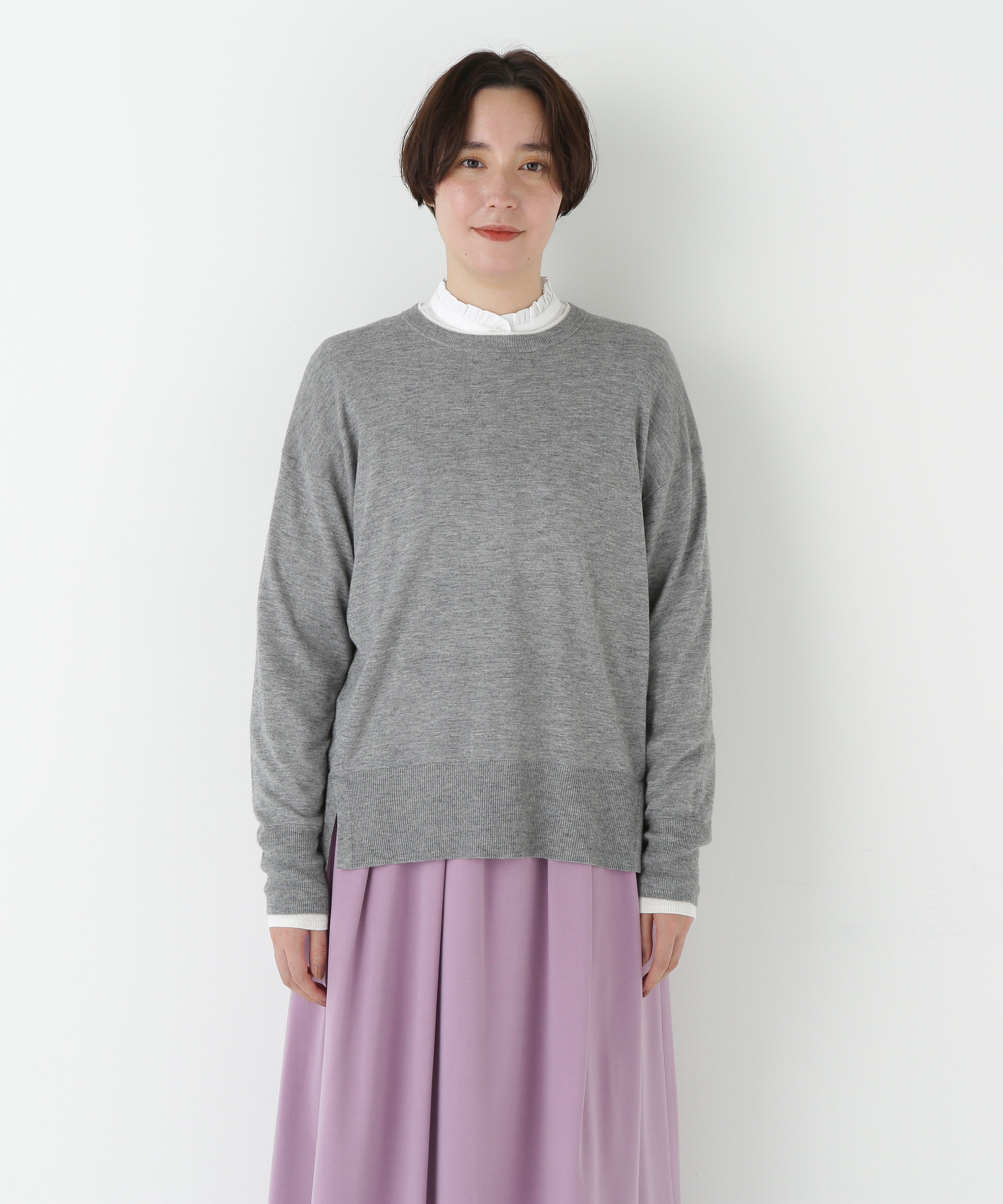  「◆ハイゲージバイカラーハイネックプルオーバー」|ニット・セーター|