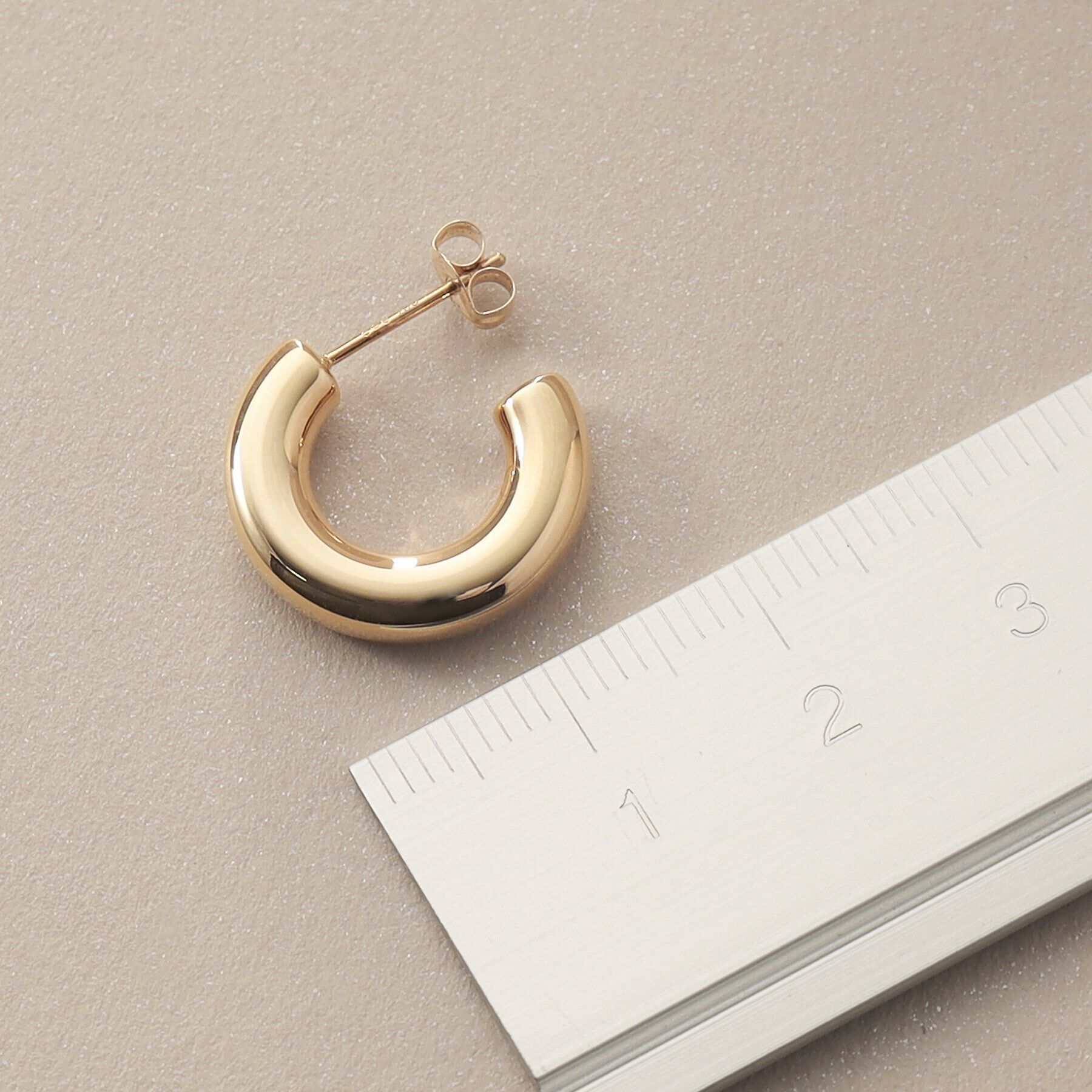 COCOSHNIK「K10中空ボリューム フープピアス大」|ピアス|