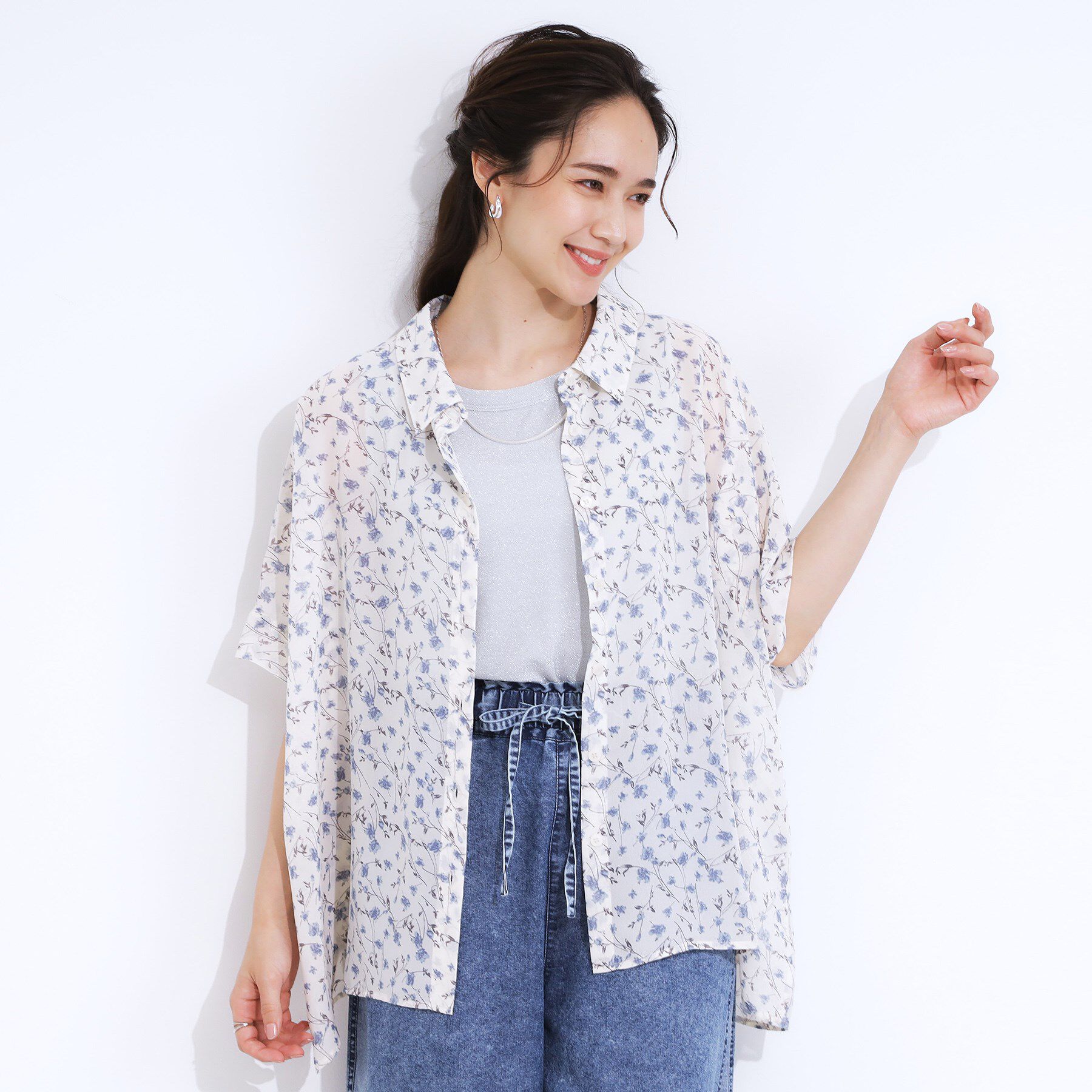 SHOO･LA･RUE「大人のシアー感 ゆるさらポンチョシャツ」|シャツ・ブラウス|