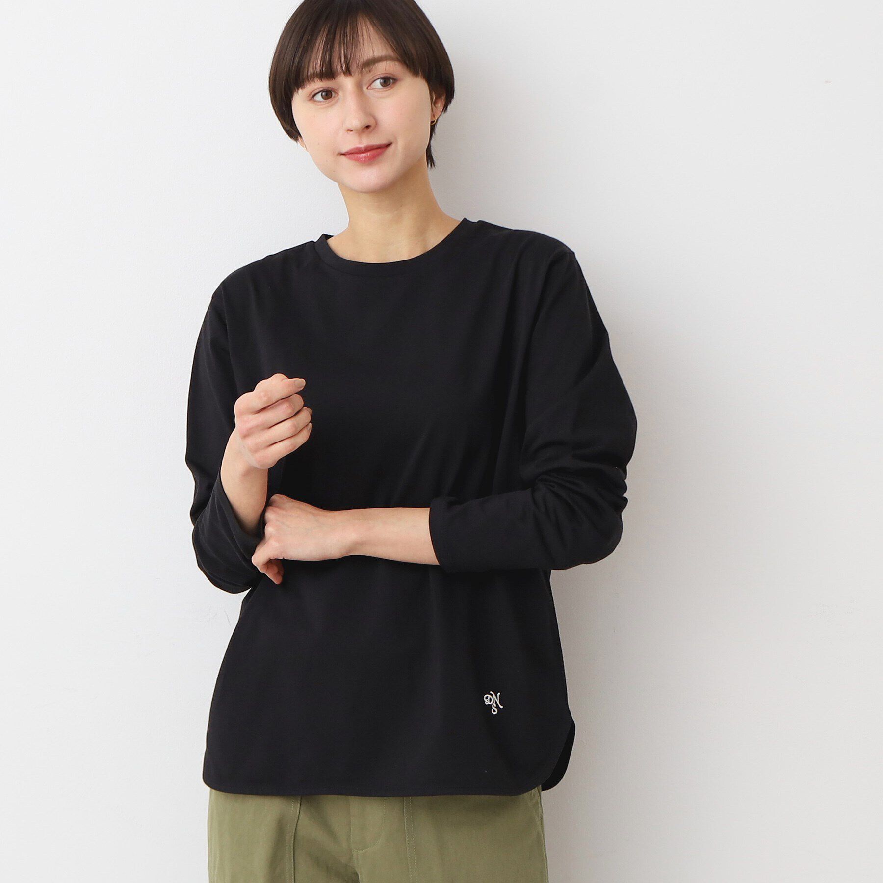 Dessin「【洗える】ロングスリーブTシャツ（XS～L）」|Tシャツ・カットソー|ブラック(019)