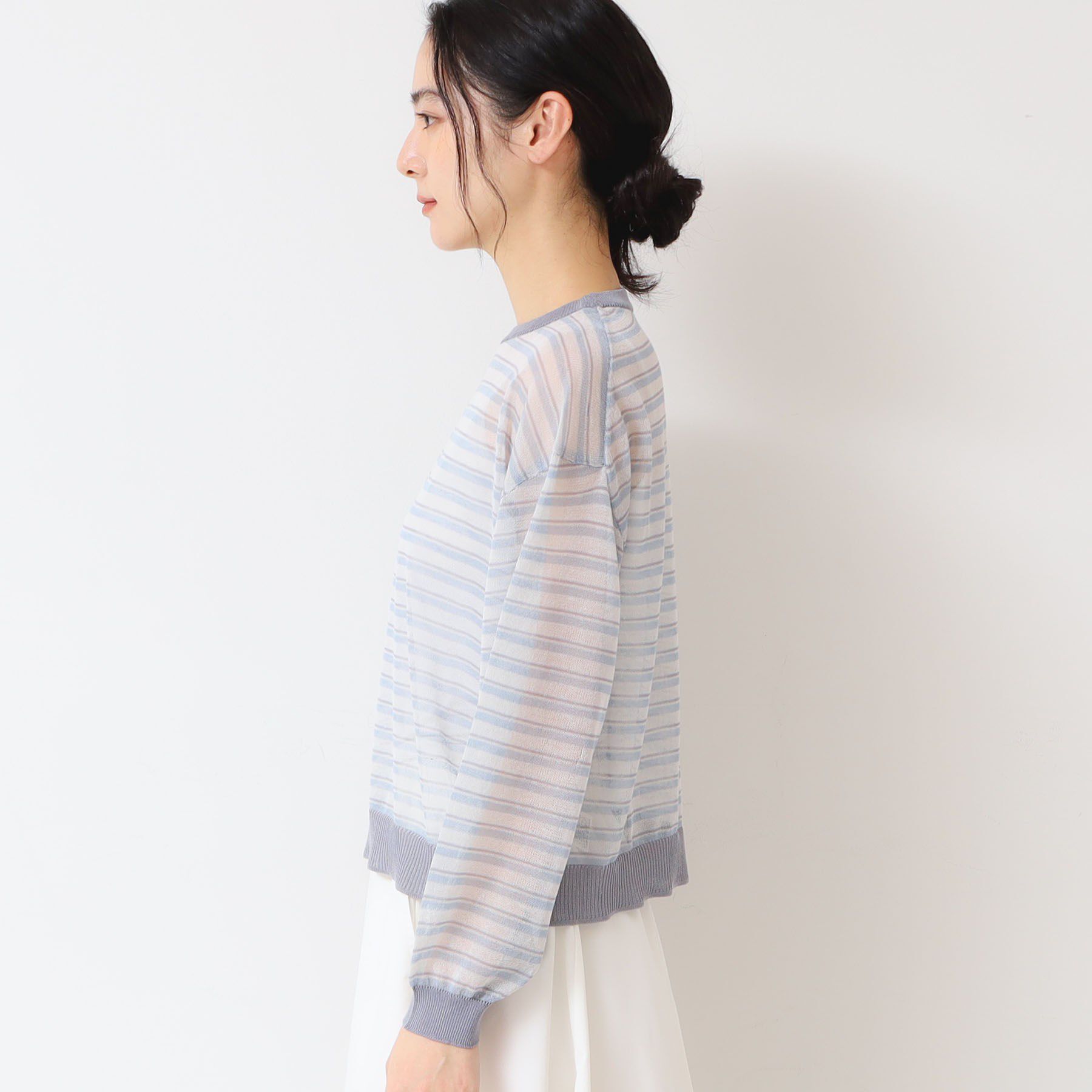 Dessin「【洗える】シアーカラ―ボーダーニット（S～L）」|ニット・セーター|