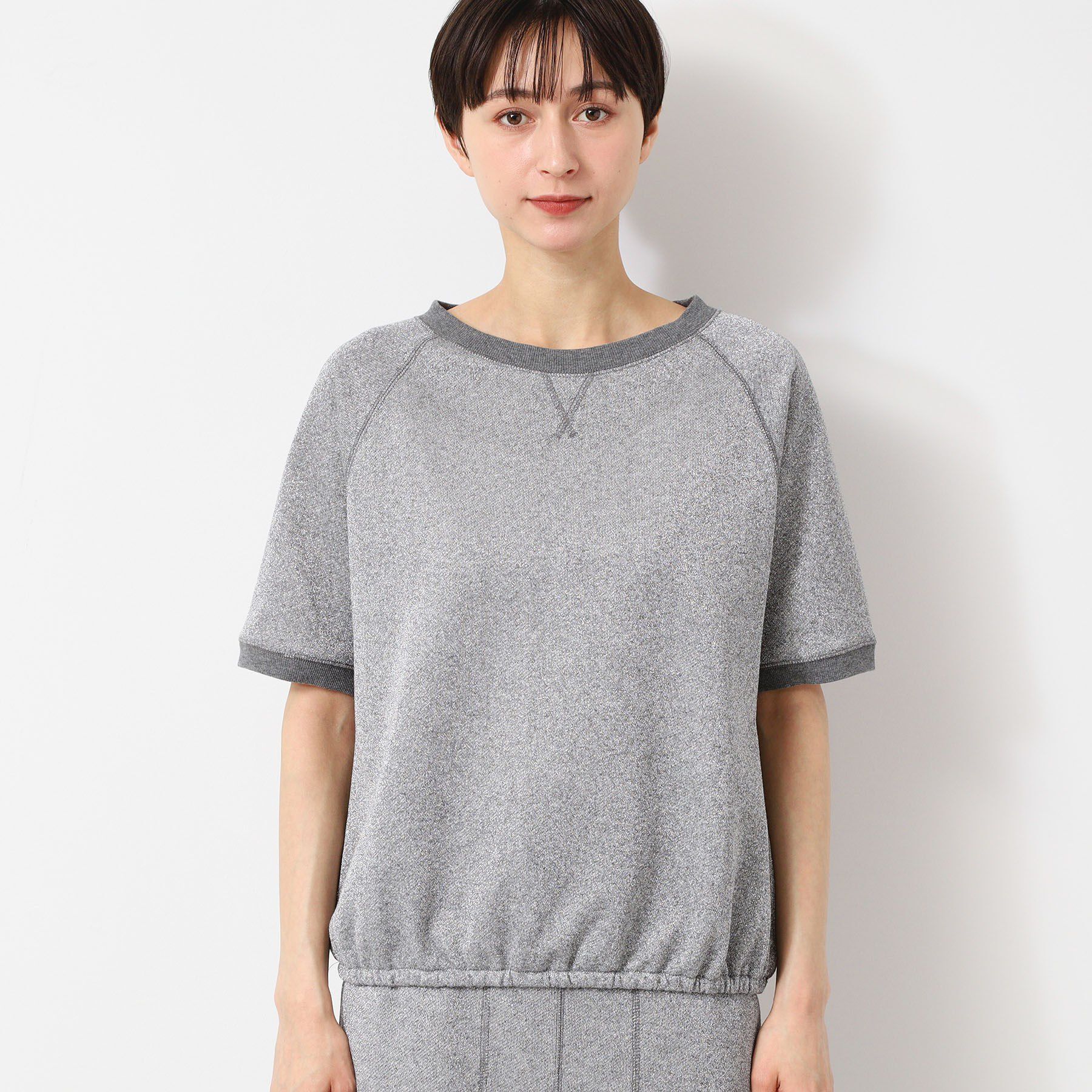 Dessin「【セットアップ可能・洗える】ラメ入り裏毛ジャージプルオーバー」|パーカー|