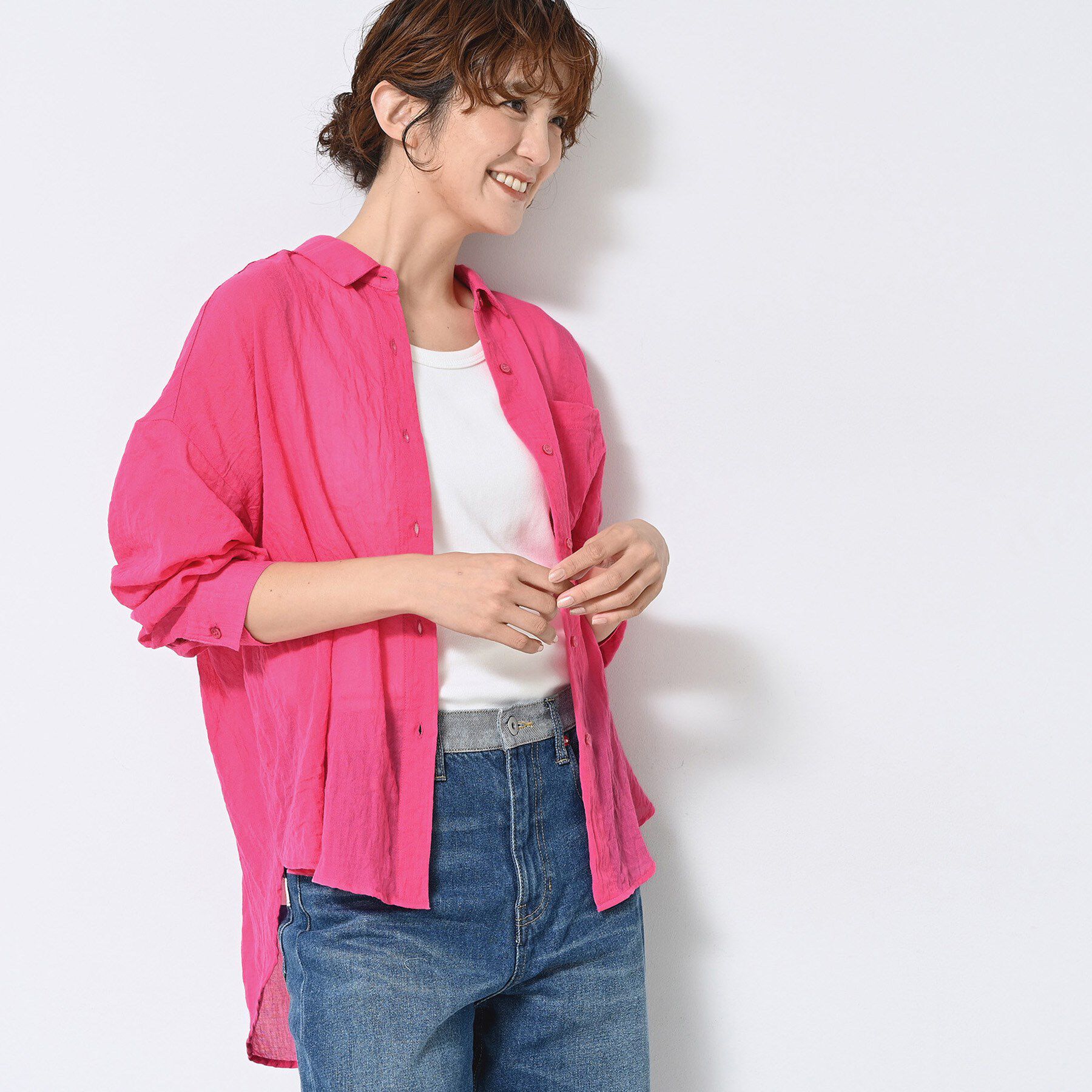 Dessin「【洗える】シアーシャンブレーシャツ」|シャツ・ブラウス|