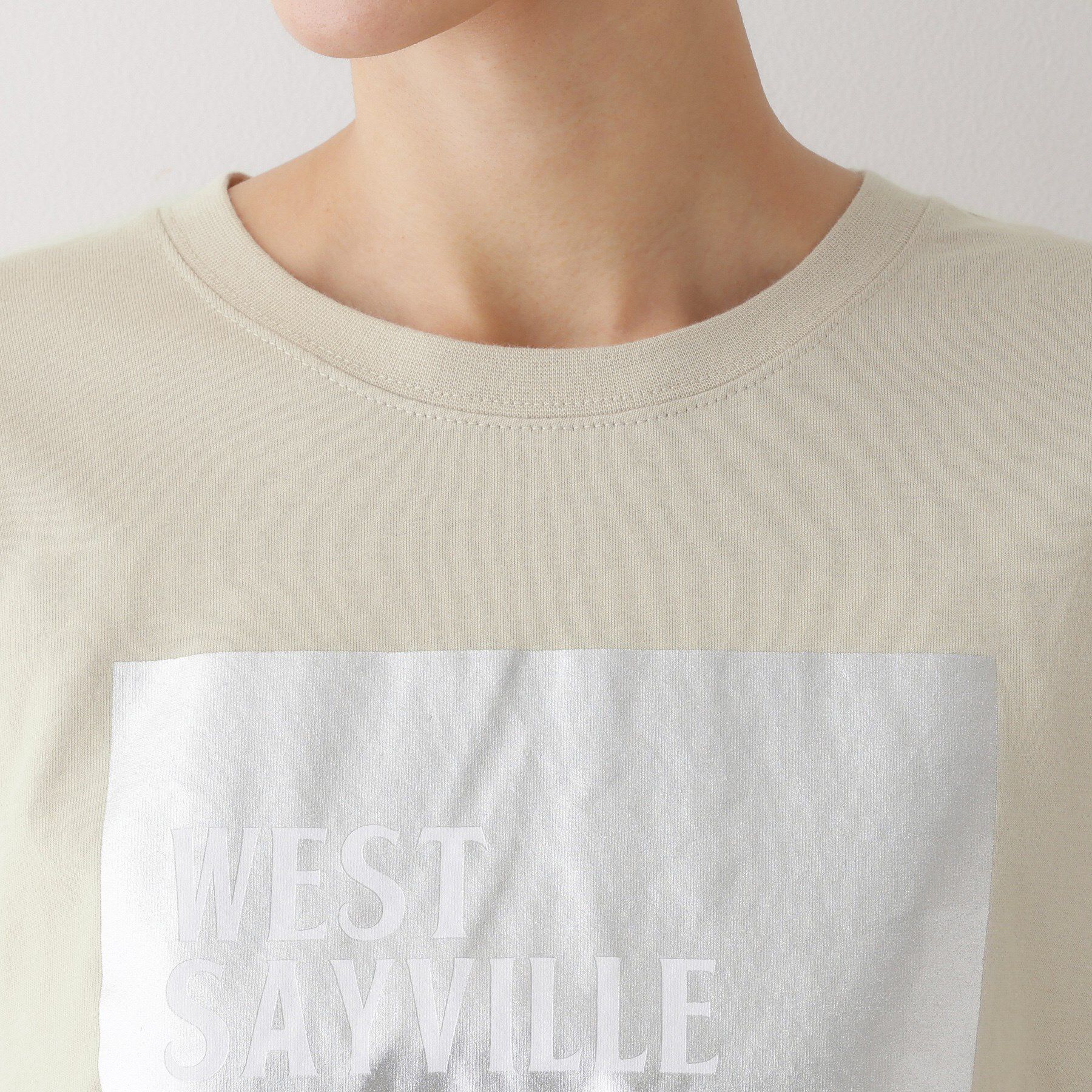 Dessin「【洗える】箔プリントロングTシャツ」|Tシャツ・カットソー|