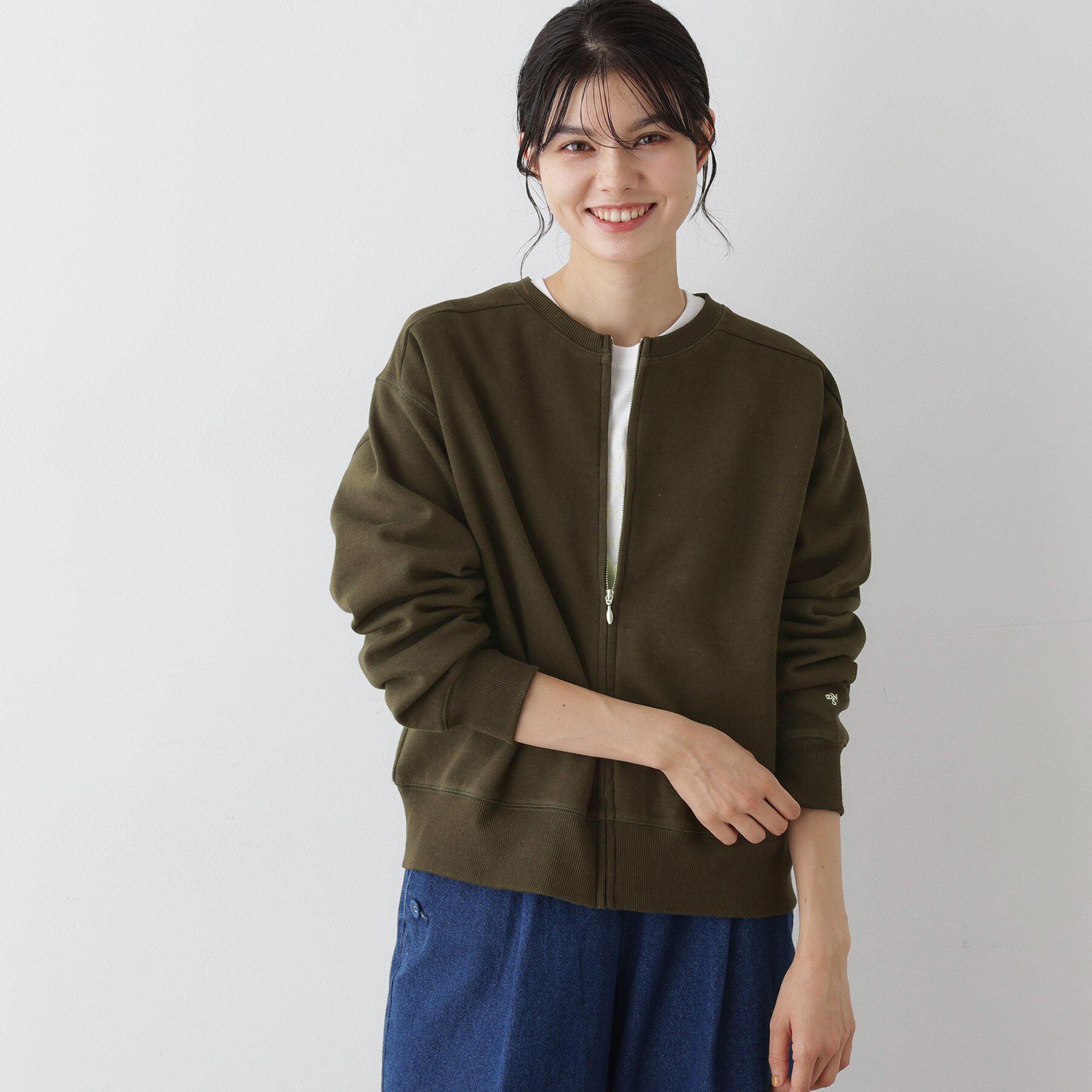 Dessin「【洗える】フロントジップカーディガン」|カーディガン|ブラウン(044)