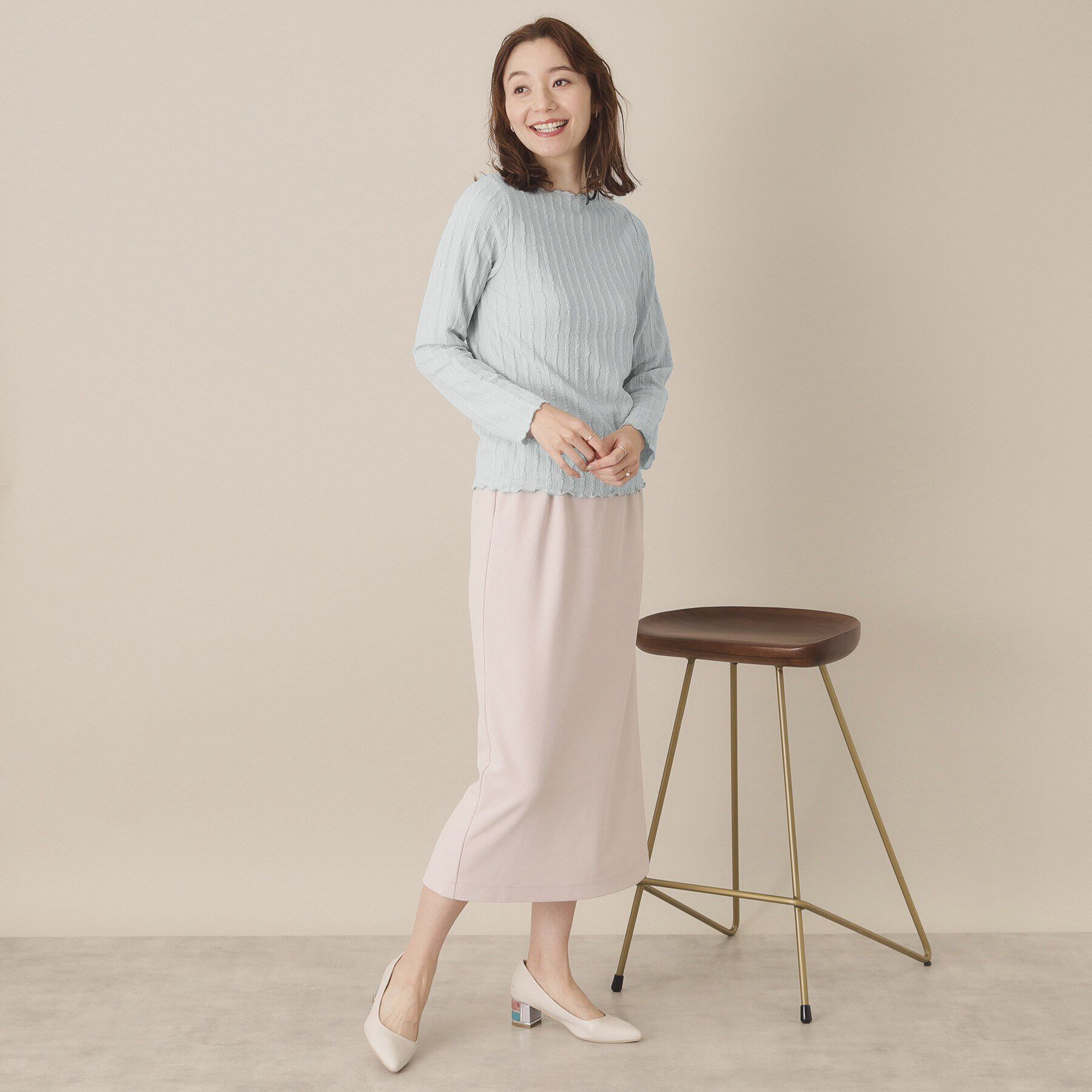 ITS&rsquo;DEMO「【手洗い可】ふくれジャカードプルオーバー」|Tシャツ・カットソー|