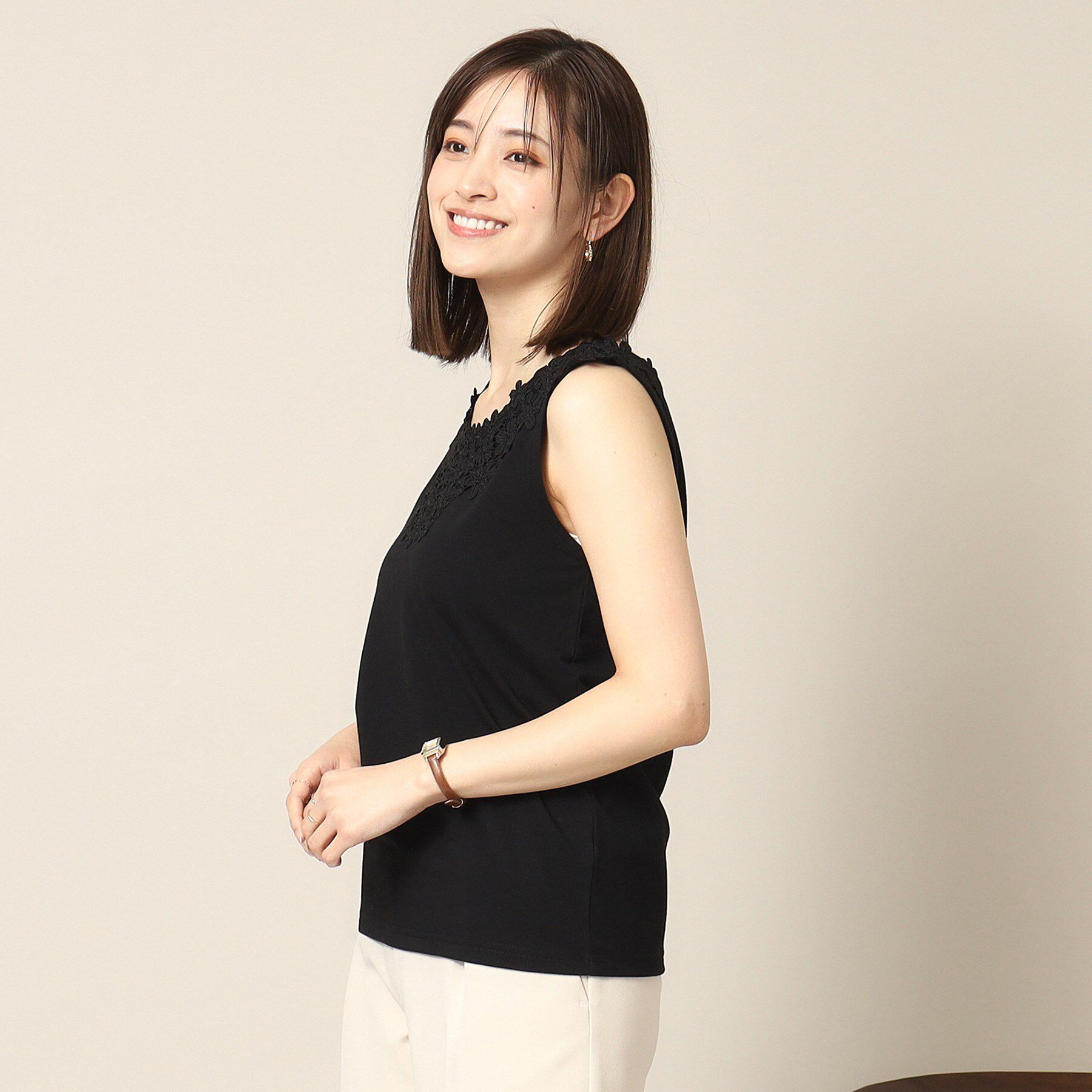 ITS&rsquo;DEMO「【洗濯機OK】レースタンクトップ」|キャミソール|