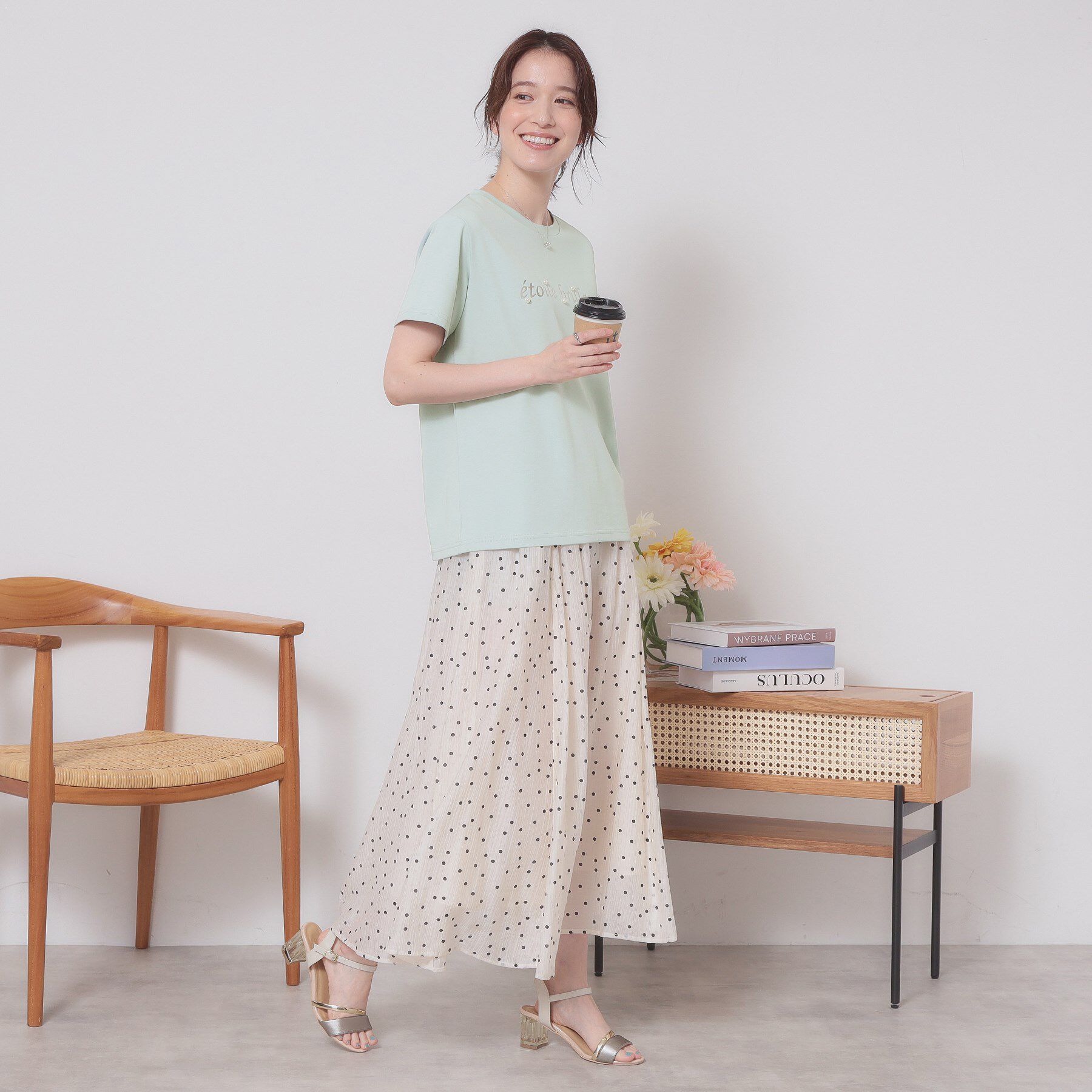 ITS&rsquo;DEMO「【手洗い可】箔ロゴプリントTシャツ」|Tシャツ・カットソー|