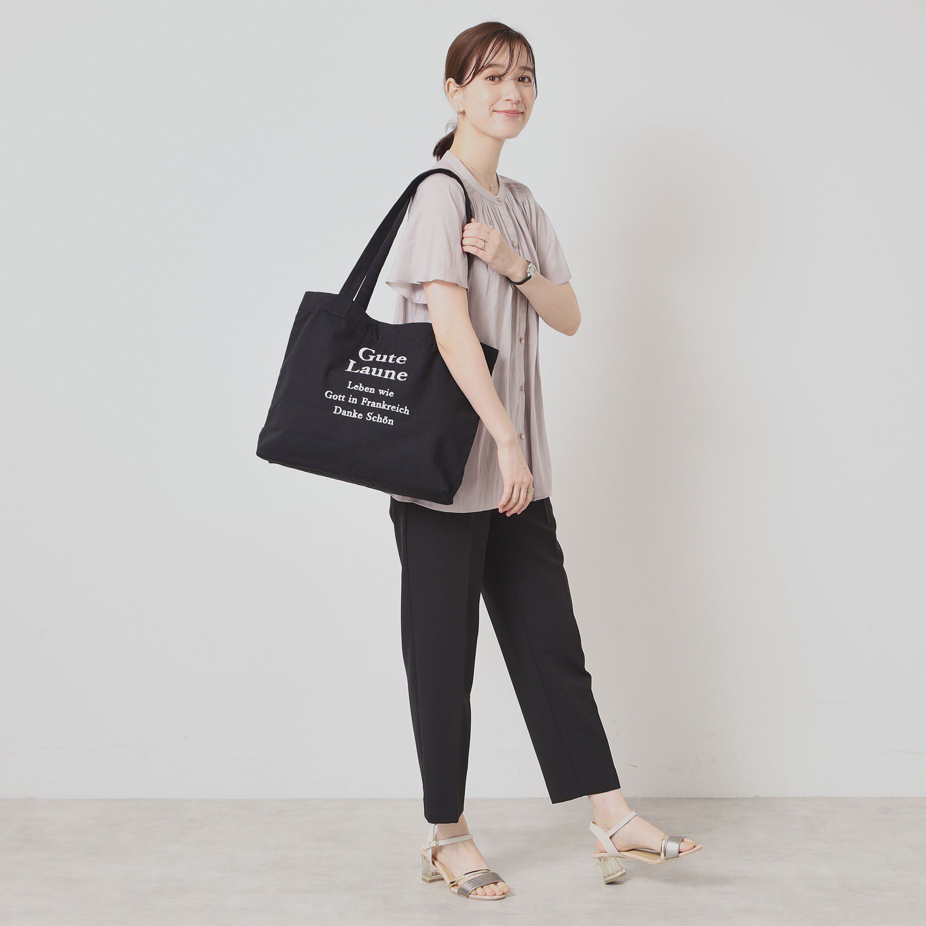 ITS&rsquo;DEMO「【A4対応】ロゴ刺繍ラージトート」|トートバッグ|