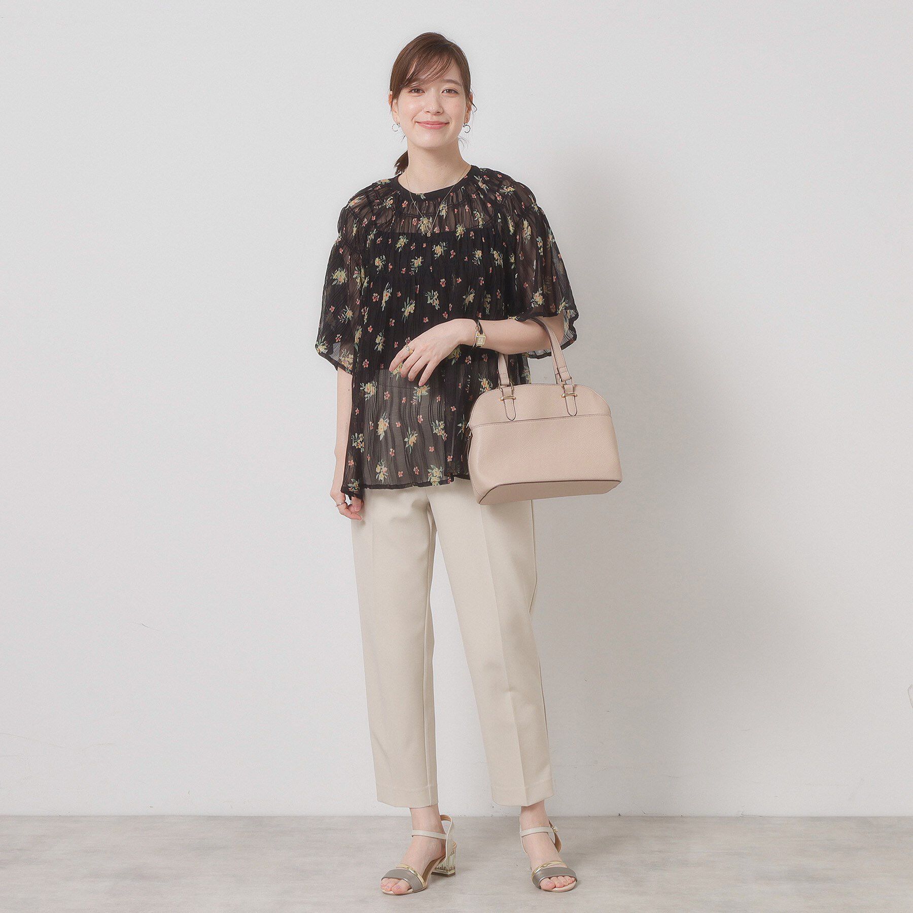 ITS&rsquo;DEMO「【手洗い可】花柄楊柳ブラウス」|シャツ・ブラウス|