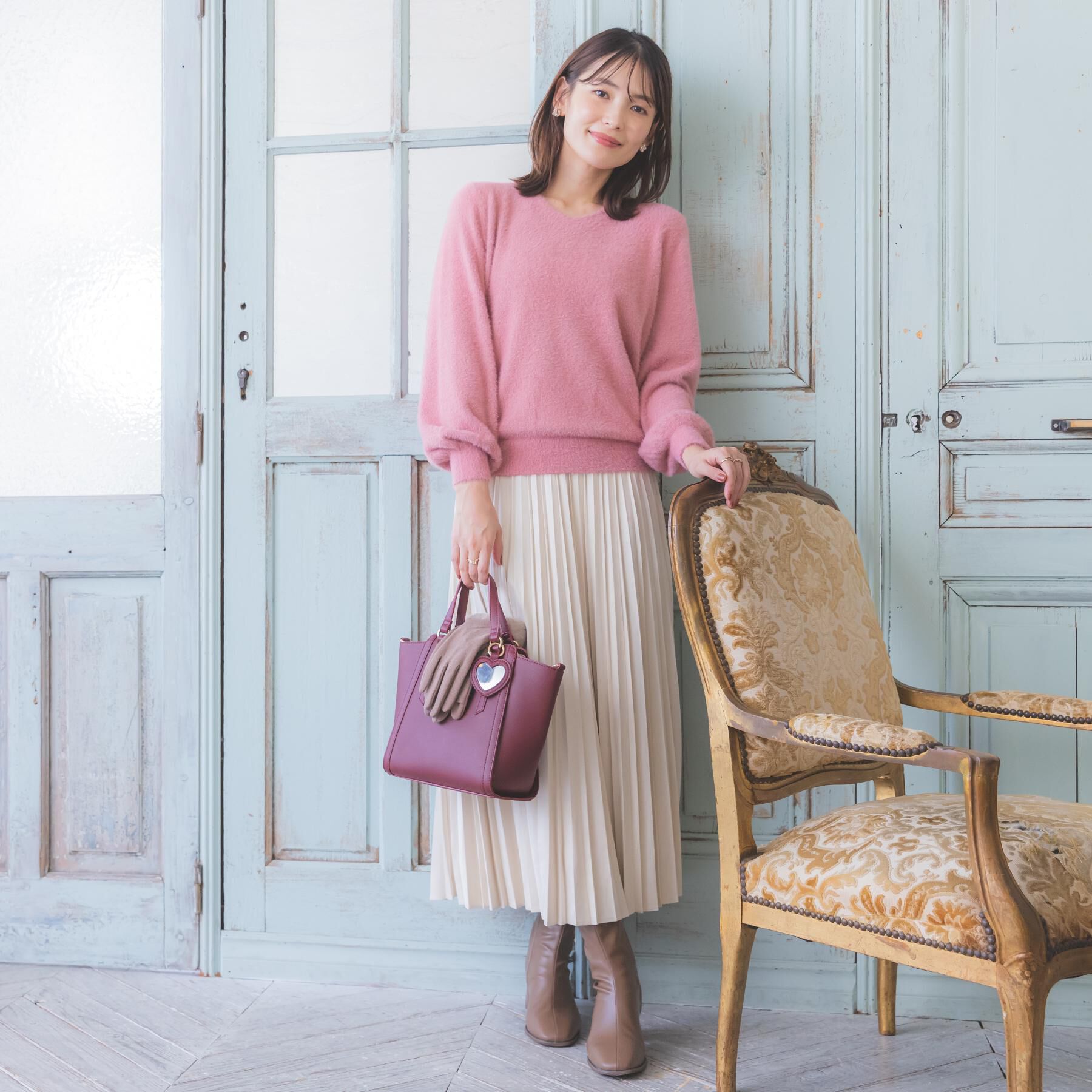 ITS&rsquo;DEMO「ミラーチャーム付き2WAYトート」|ハンドバッグ|