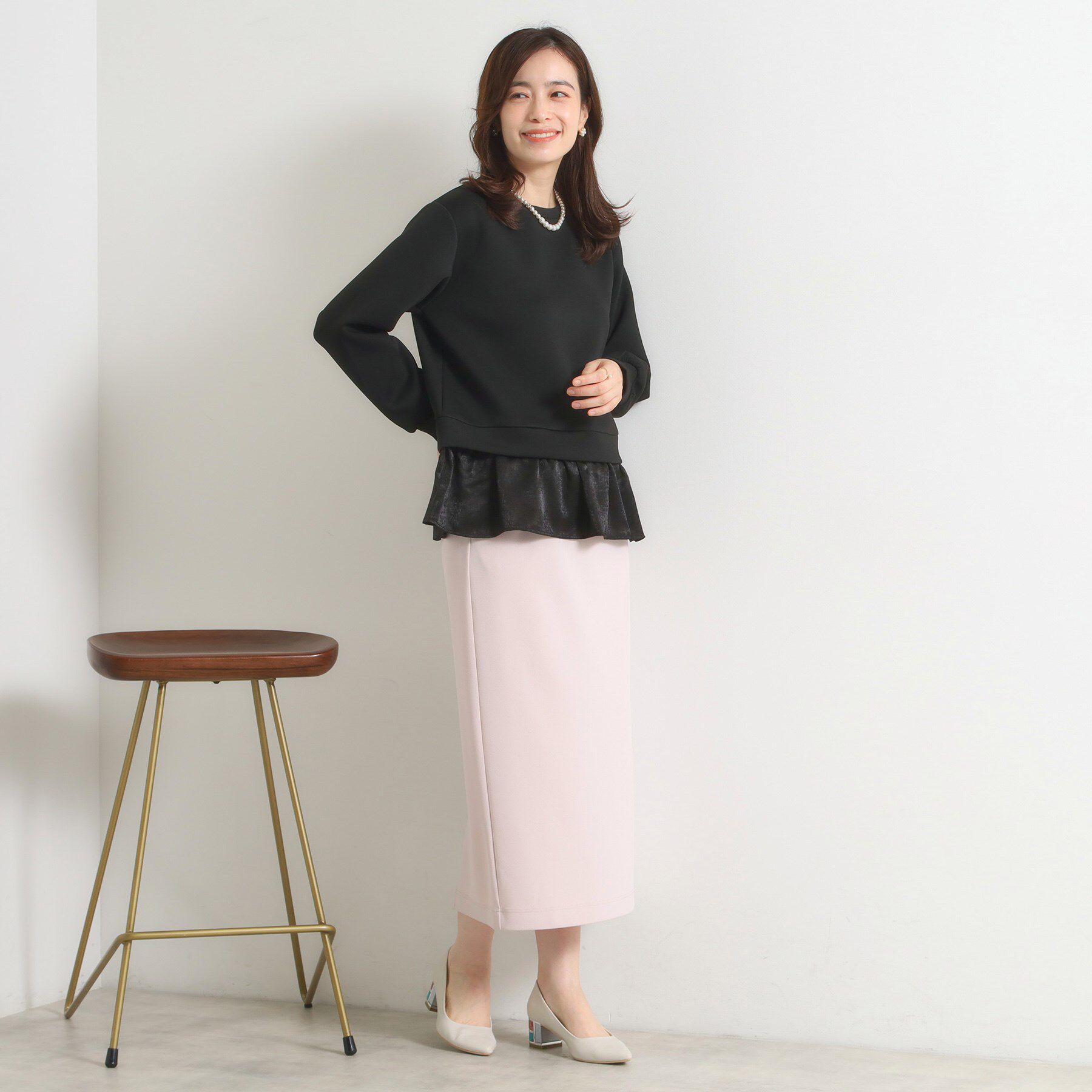 ITS&rsquo;DEMO「【洗濯機OK】異素材コンビプルオーバー」|Tシャツ・カットソー|