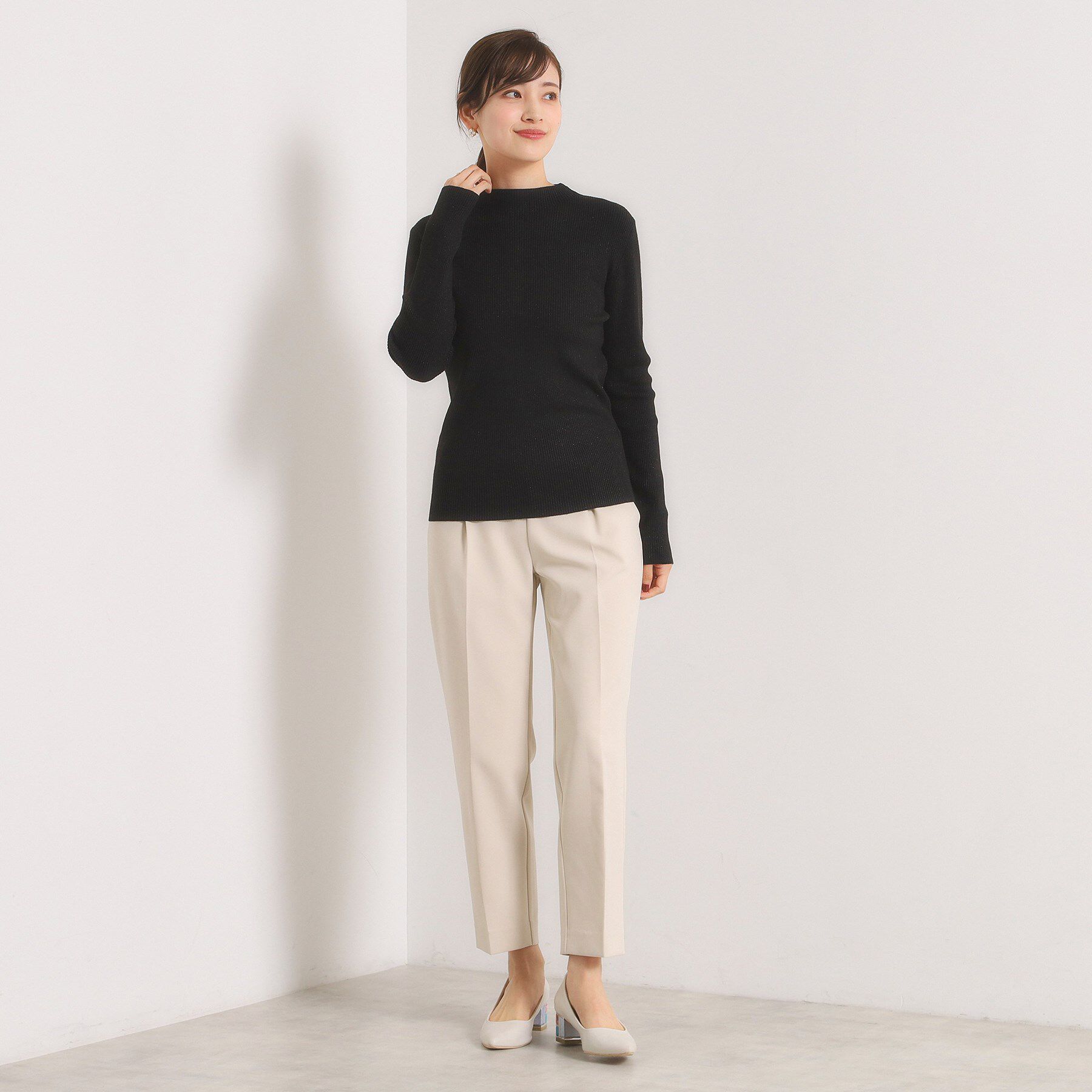 ITS&rsquo;DEMO「【手洗い可】ラメリブボトルネックニット」|ニット・セーター|