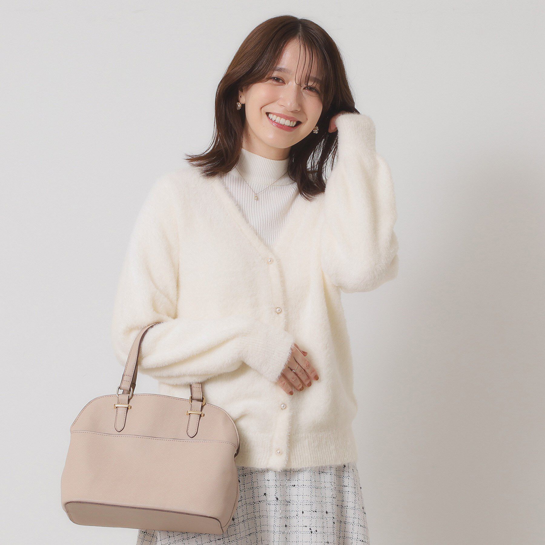 ITS&rsquo;DEMO「【手洗い可】フェザーヤーンVカーディガン」|カーディガン|