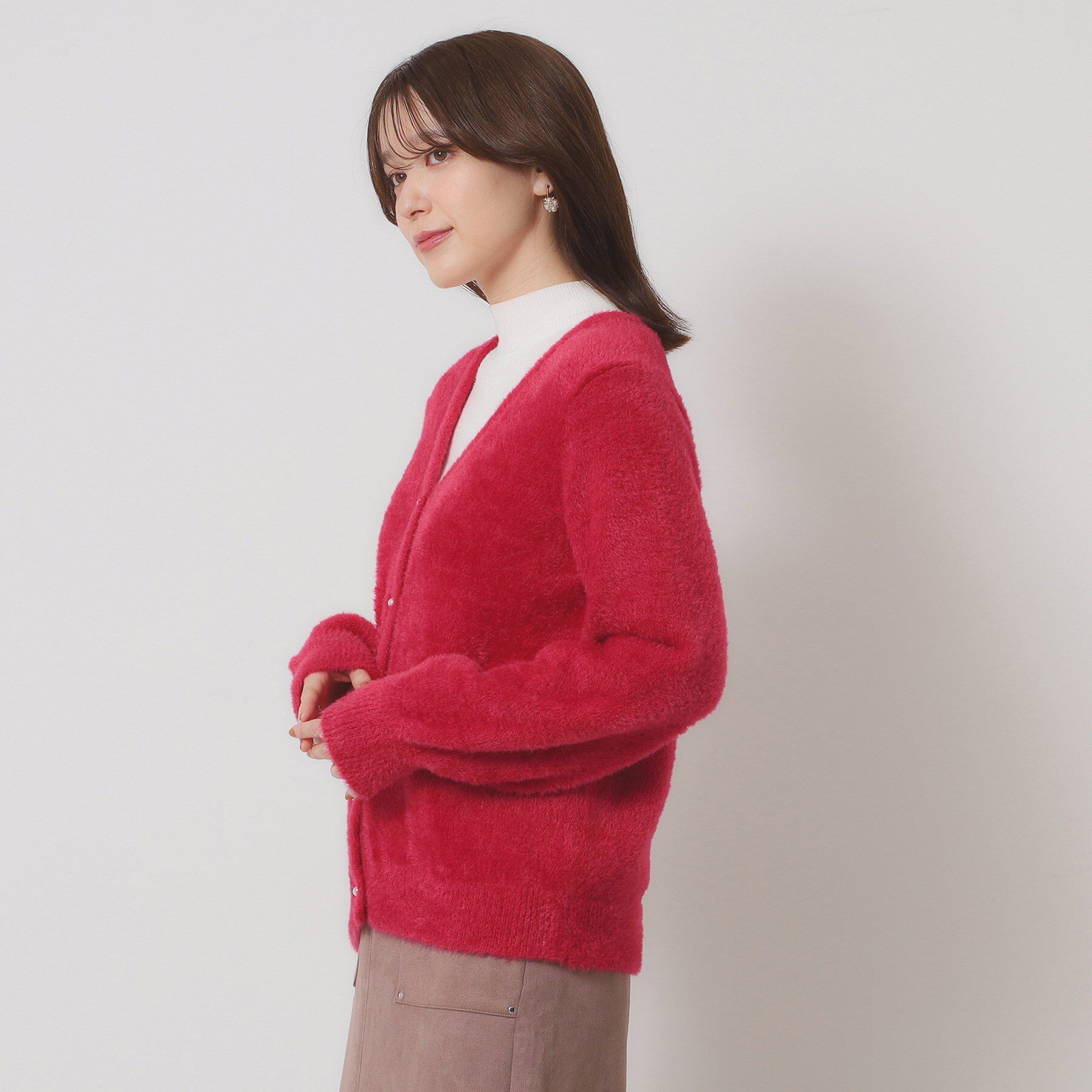 ITS&rsquo;DEMO「【手洗い可】フェザーヤーンVカーディガン」|カーディガン|