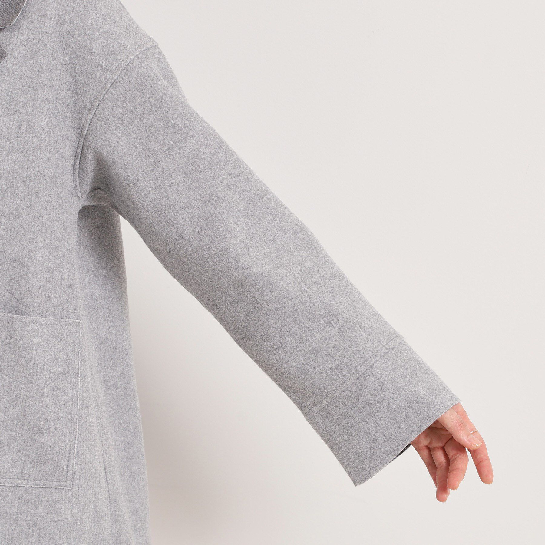 ITS&rsquo;DEMO「裏リブミディ丈ダブルコート」|チェスターコート|