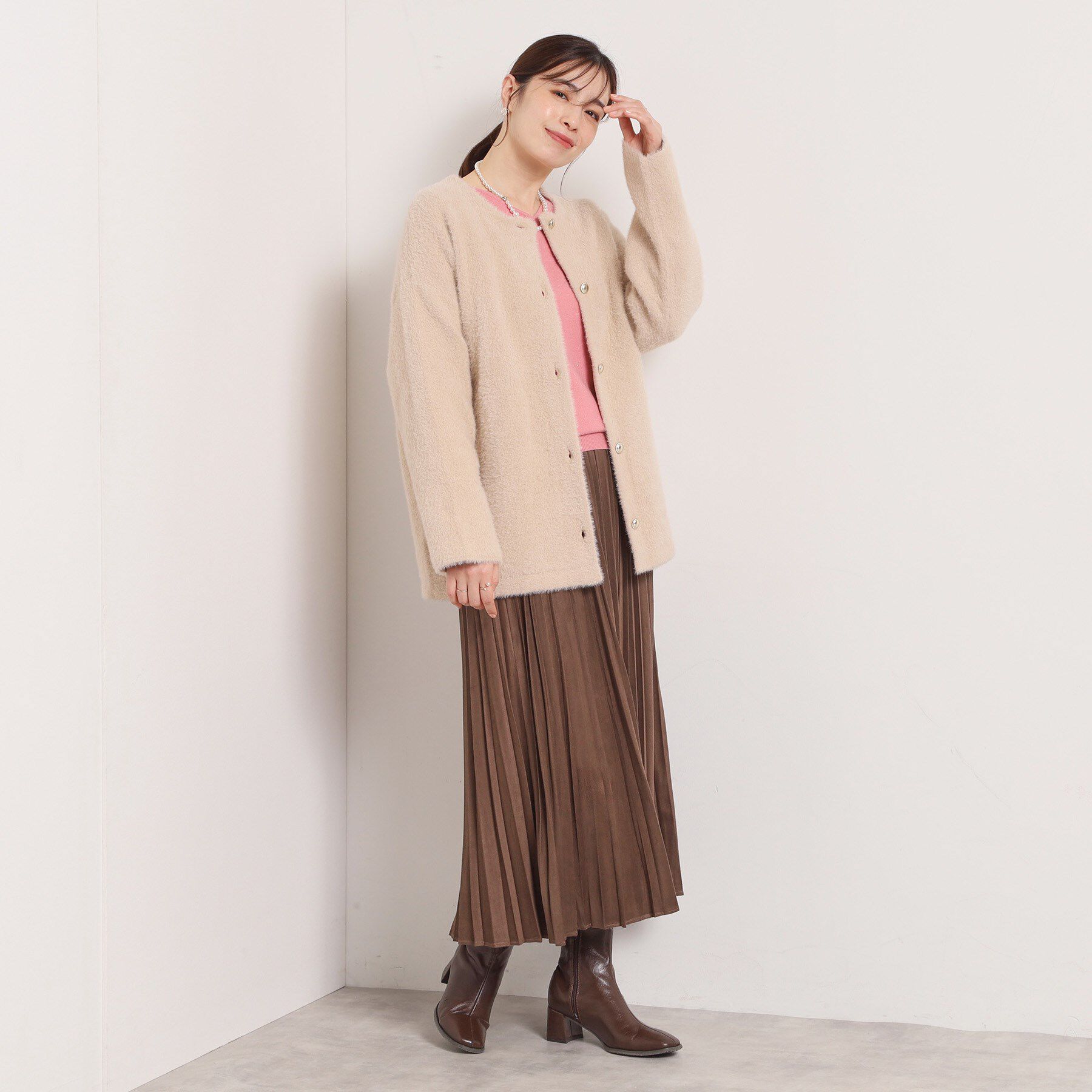 ITS&rsquo;DEMO「【手洗い可】フェザーWフェイスコーディガン」|カーディガン|