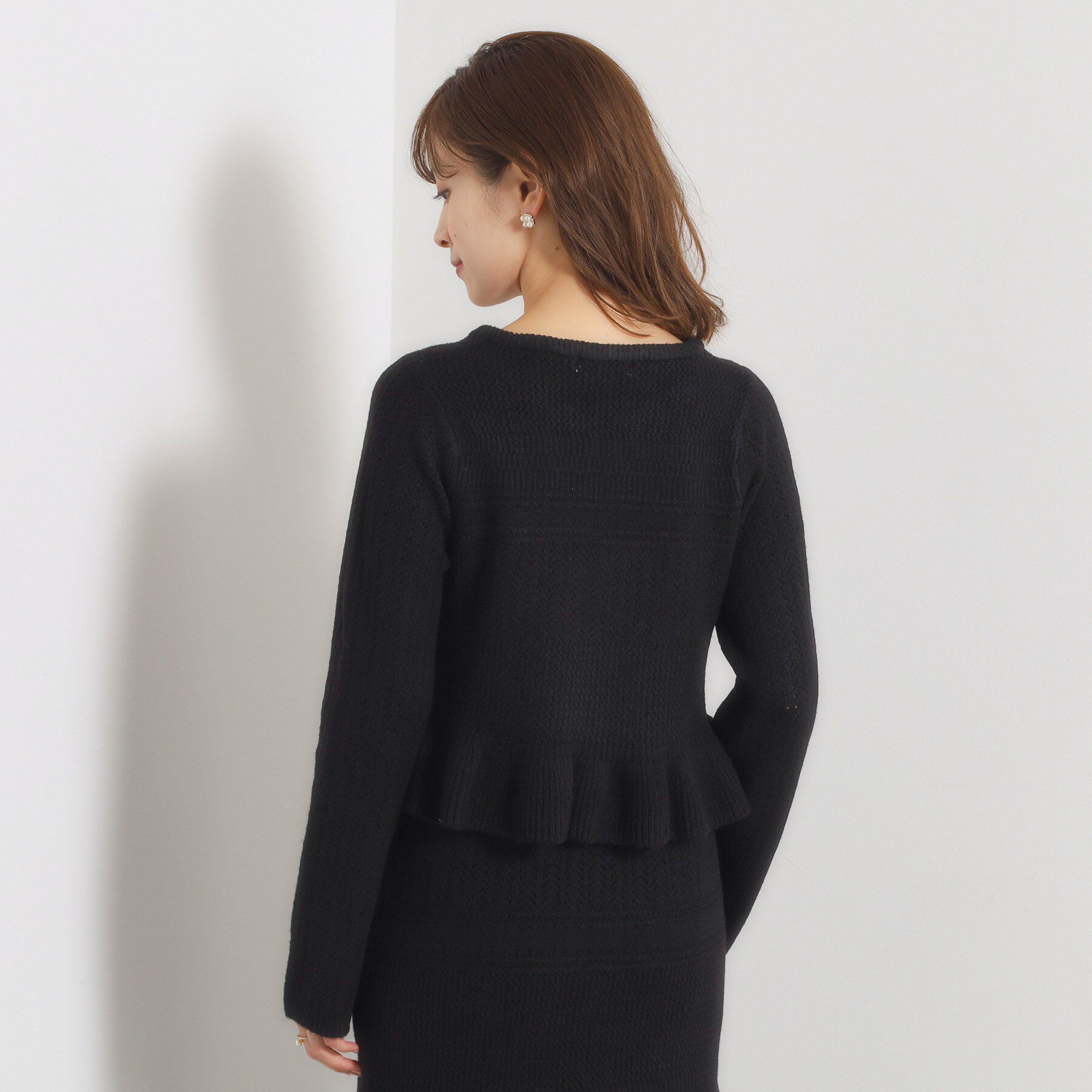 ITS&rsquo;DEMO「【手洗い可／セットアップ可】柄編みニットプルオーバー」|ニット・セーター|