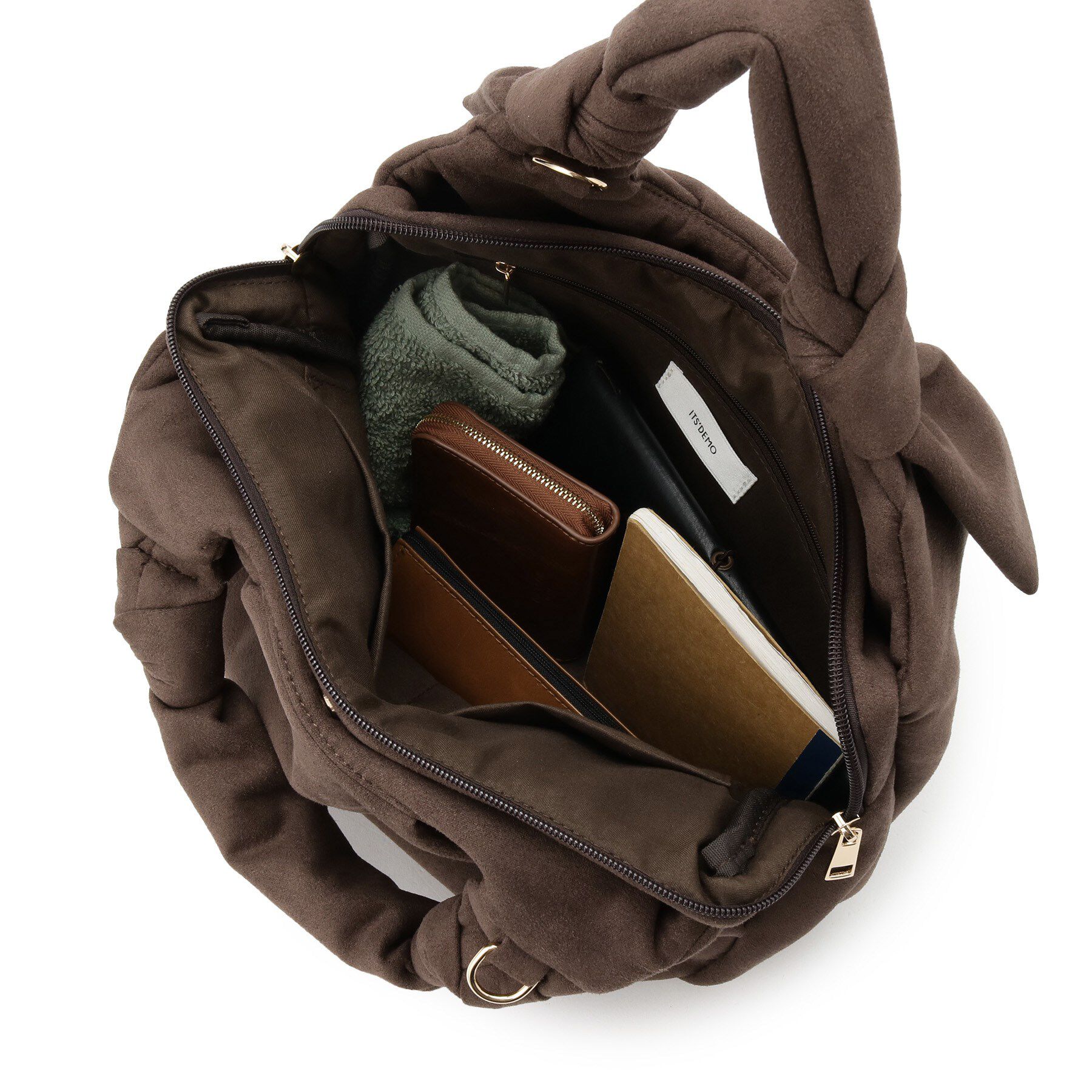 ITS&rsquo;DEMO「フェイクスエード2WAYトート」|トートバッグ|