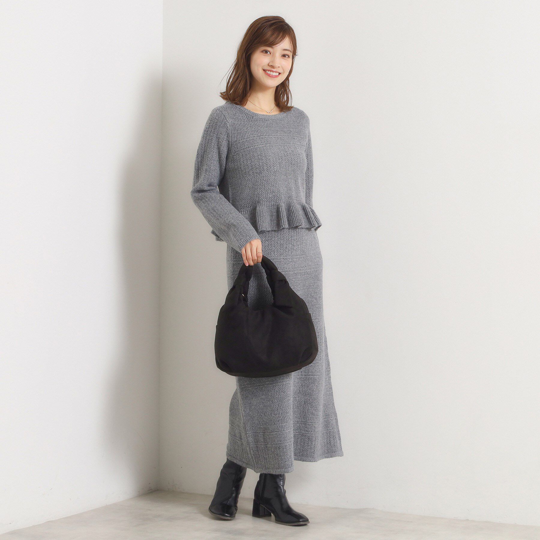 ITS&rsquo;DEMO「フェイクスエード2WAYトート」|トートバッグ|