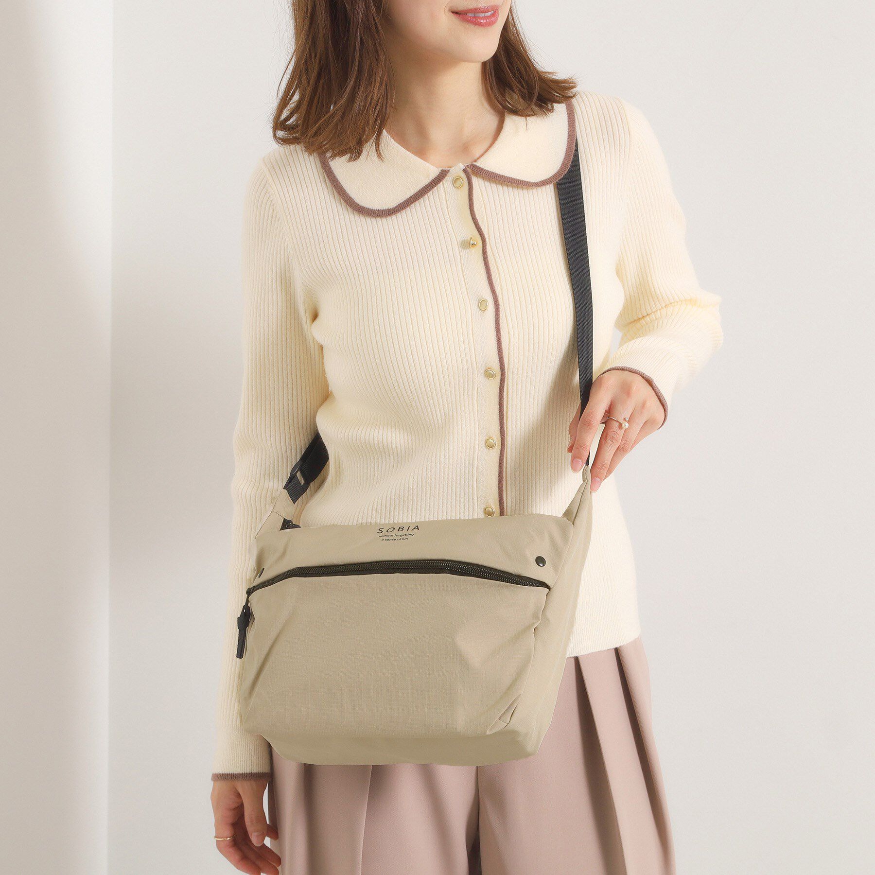 ITS&rsquo;DEMO「【撥水／7ポケット】リップストップショルダー」|ショルダー・メッセンジャー|ベージュ(052)