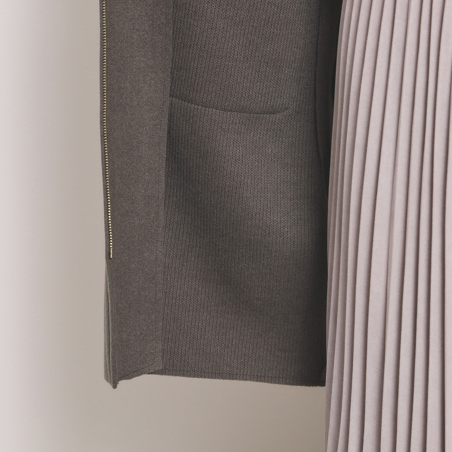 ITS&rsquo;DEMO「裏リブ襟付きコート」|ステンカラーコート|