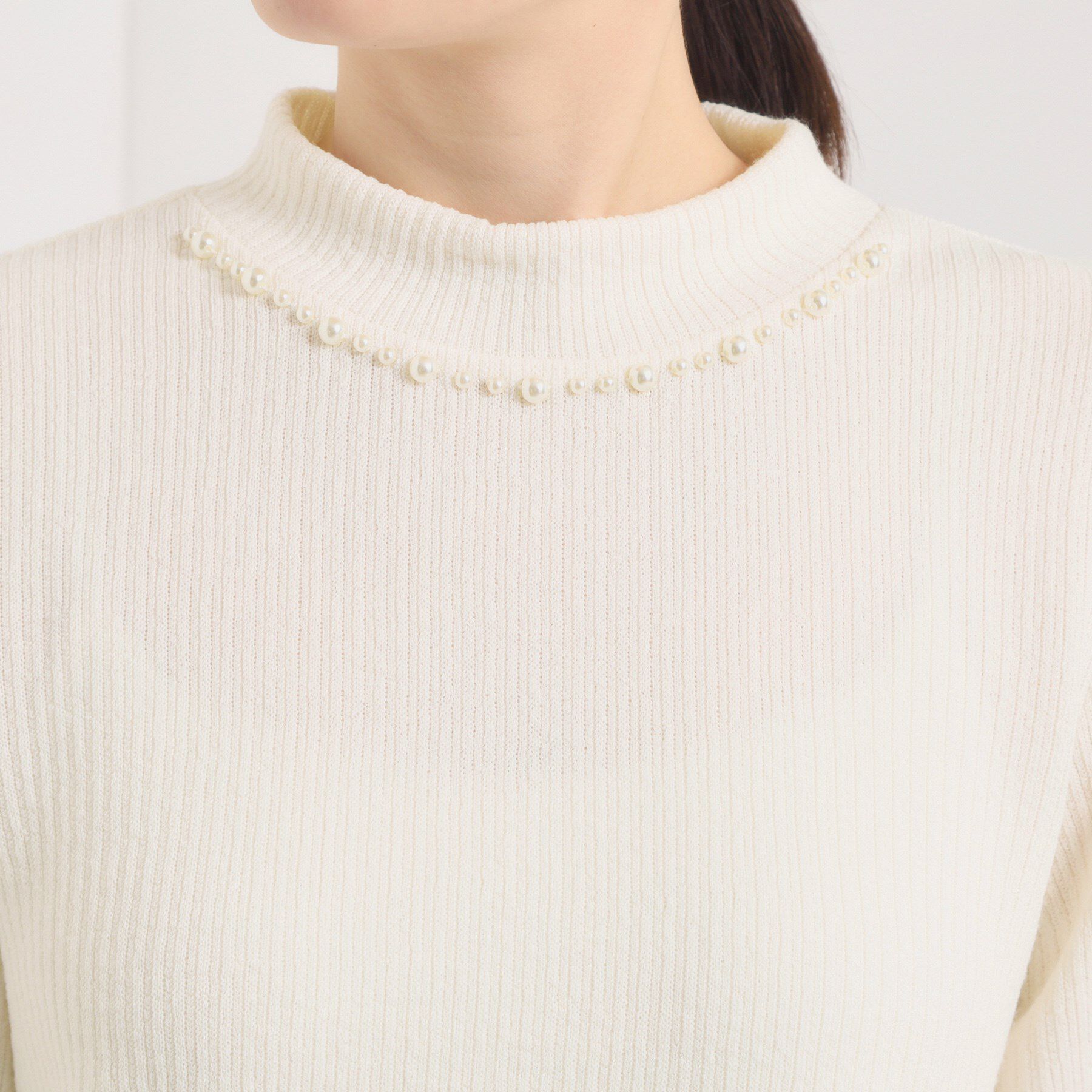 ITS&rsquo;DEMO「【手洗い可】パール調衿起毛リブプルオーバー」|Tシャツ・カットソー|