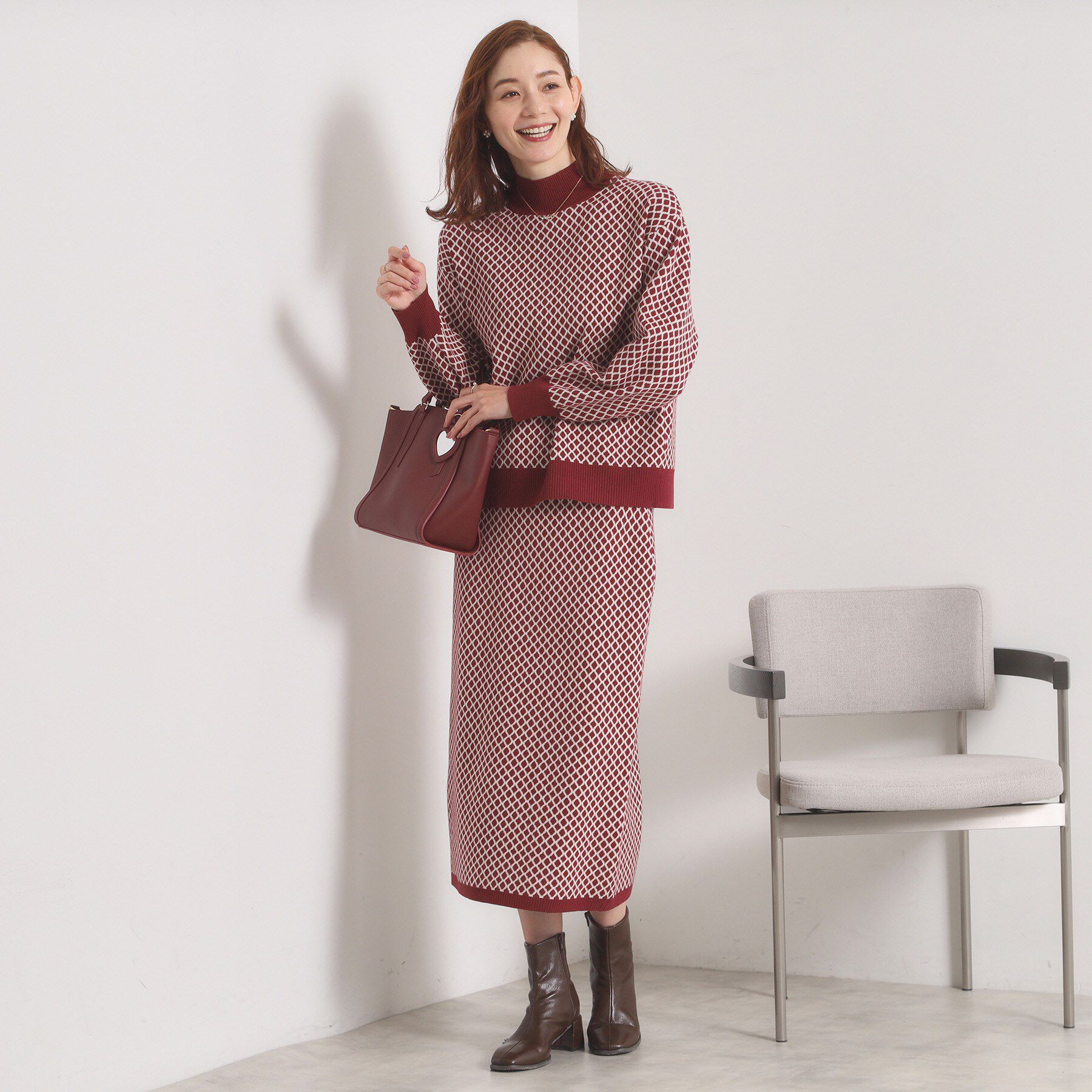 ITS&rsquo;DEMO「【手洗い可】タイトスカートニットセットアップ」|スーツ|