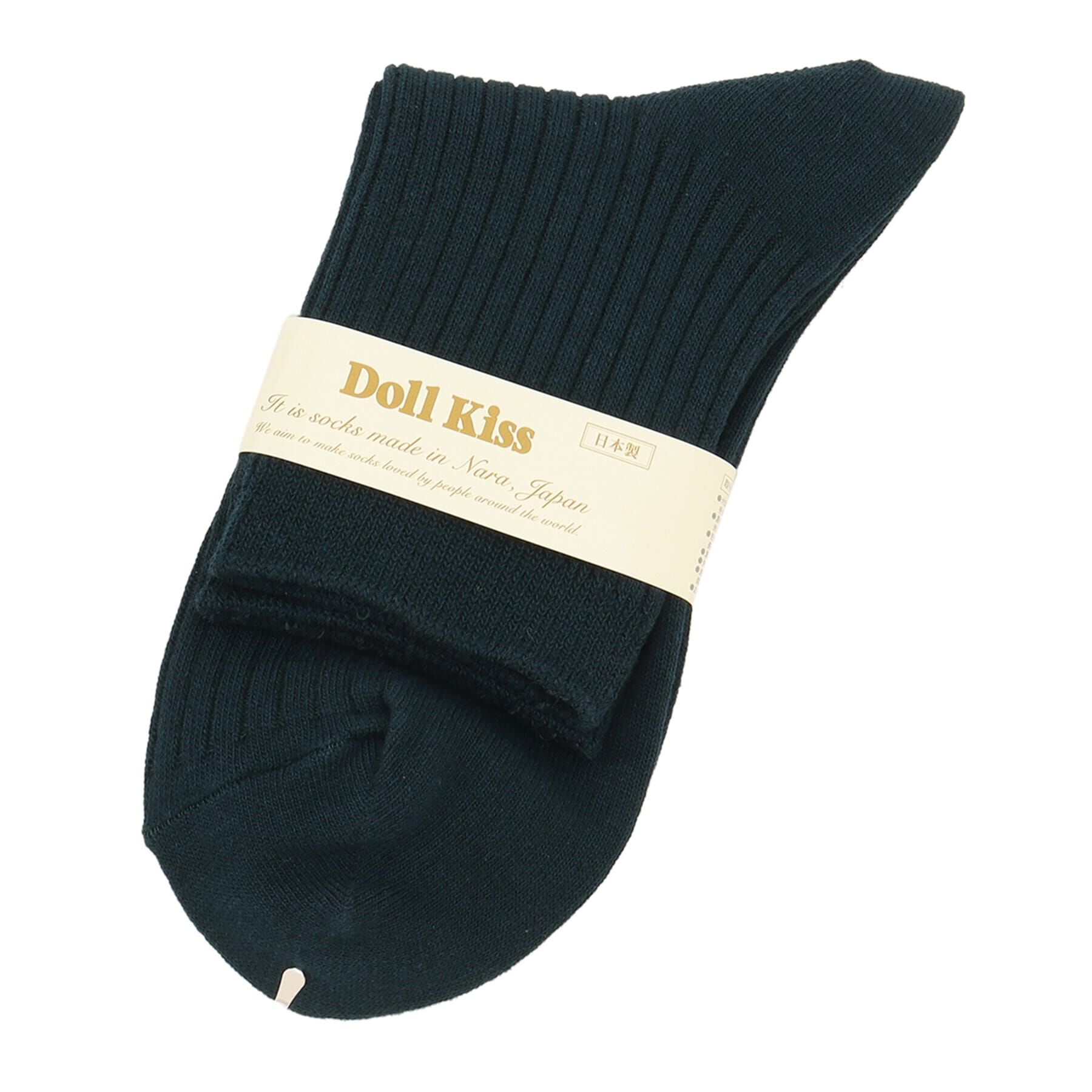 Doll Kiss「15色展開リブ無地クルーソックス　靴下」|ソックス|ｸﾞﾘｰﾝ(022)