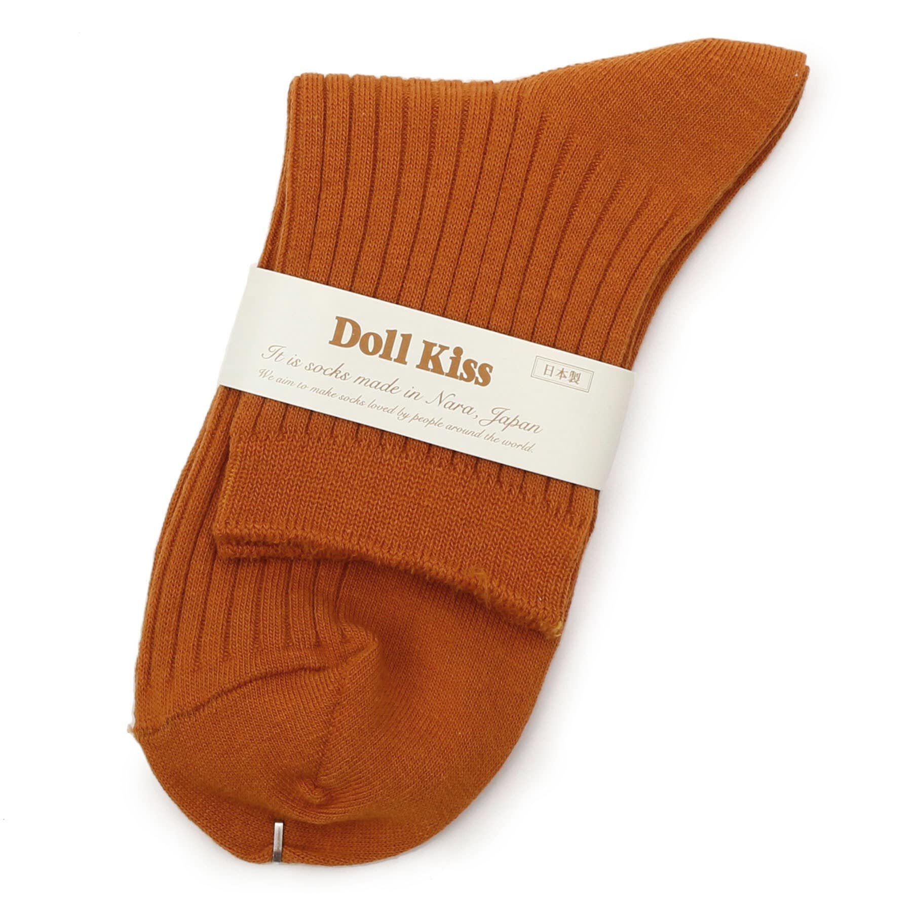 Doll Kiss「15色展開リブ無地クルーソックス　靴下」|ソックス|ｵﾚﾝｼﾞ(067)