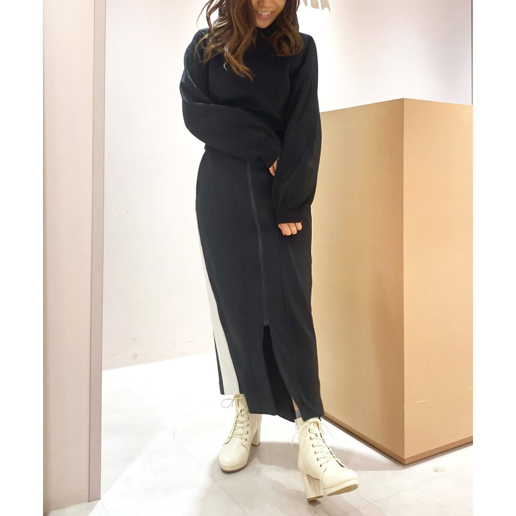 ESPERANZA「アーモンドトゥレースアップ厚底ショートブーツ」|ショートブーツ|