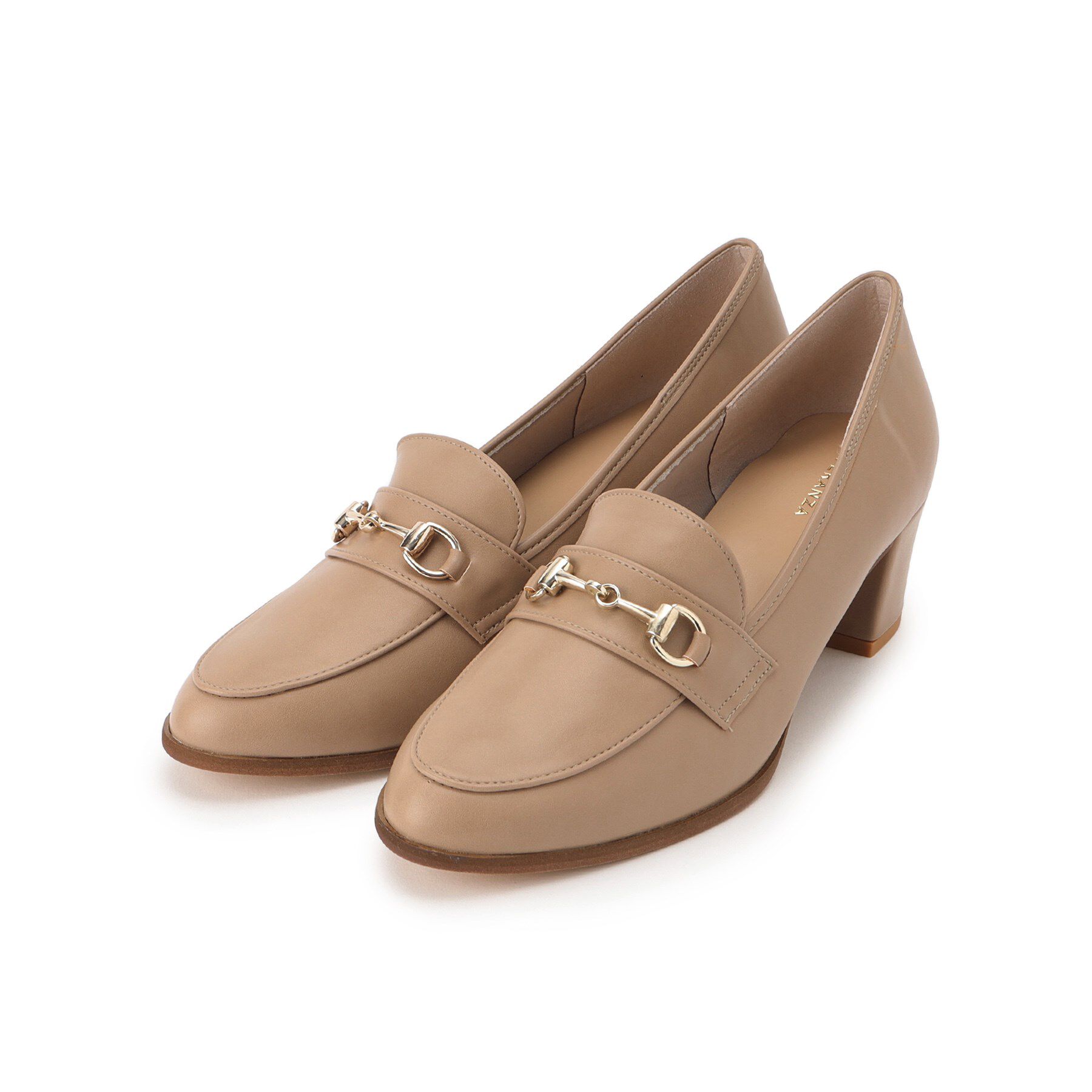 ESPERANZA「ミドルヒールビットローファー」|パンプス|ベージュ(052)