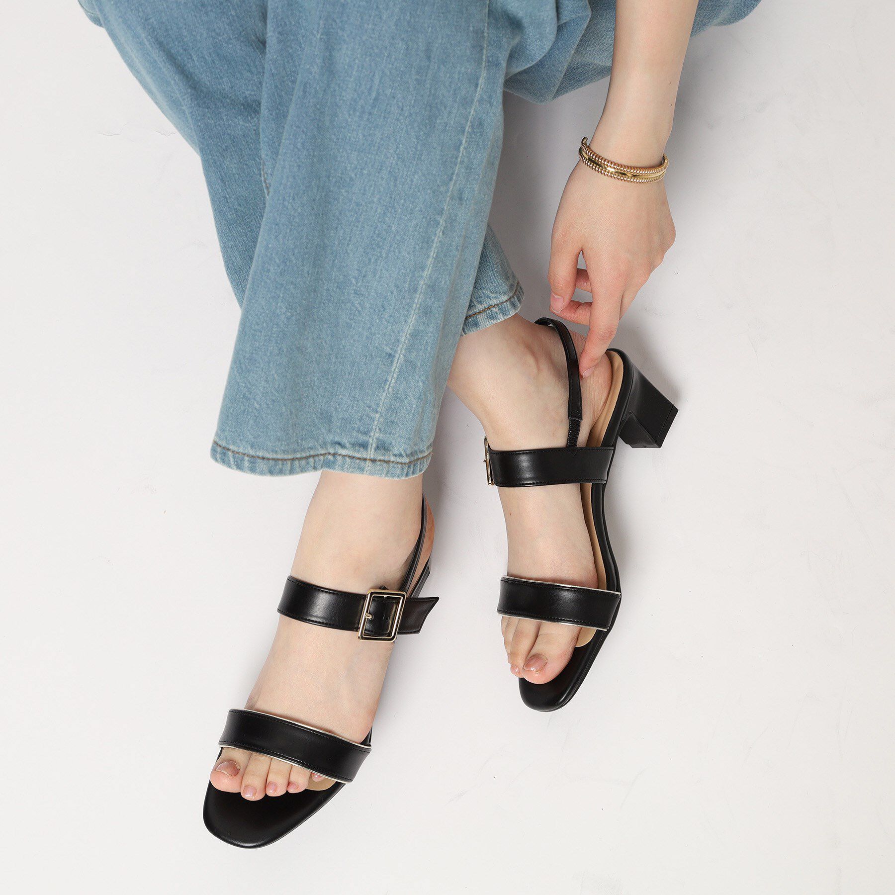 ESPERANZA「配色バックルベルトサンダル」|サンダル|