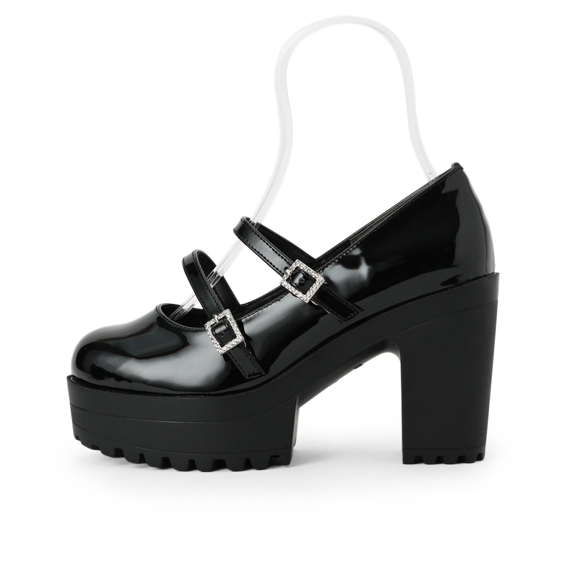 csT&P「厚底キラキラダブルストラップパンプス」|パンプス|