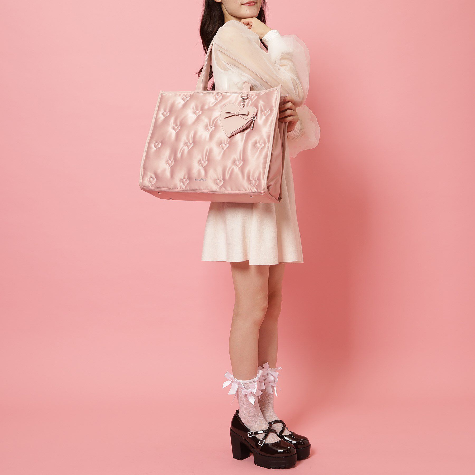 Ober Tashe「【新生活・新学期】ハートモチーフトートバッグ」|トートバッグ|