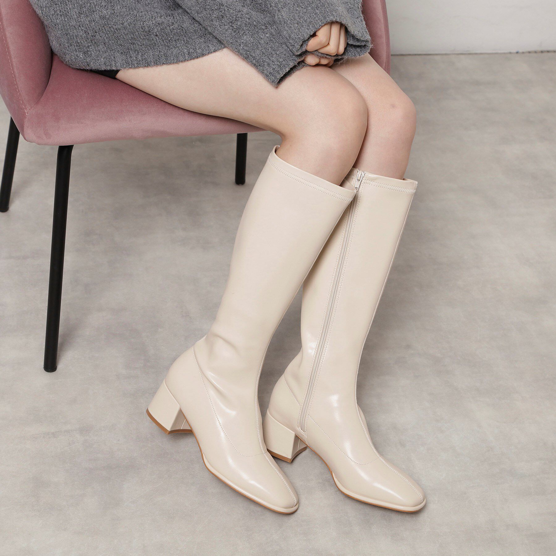 ESPERANZA「スクエアロングブーツ レイン対応」|ショートブーツ|