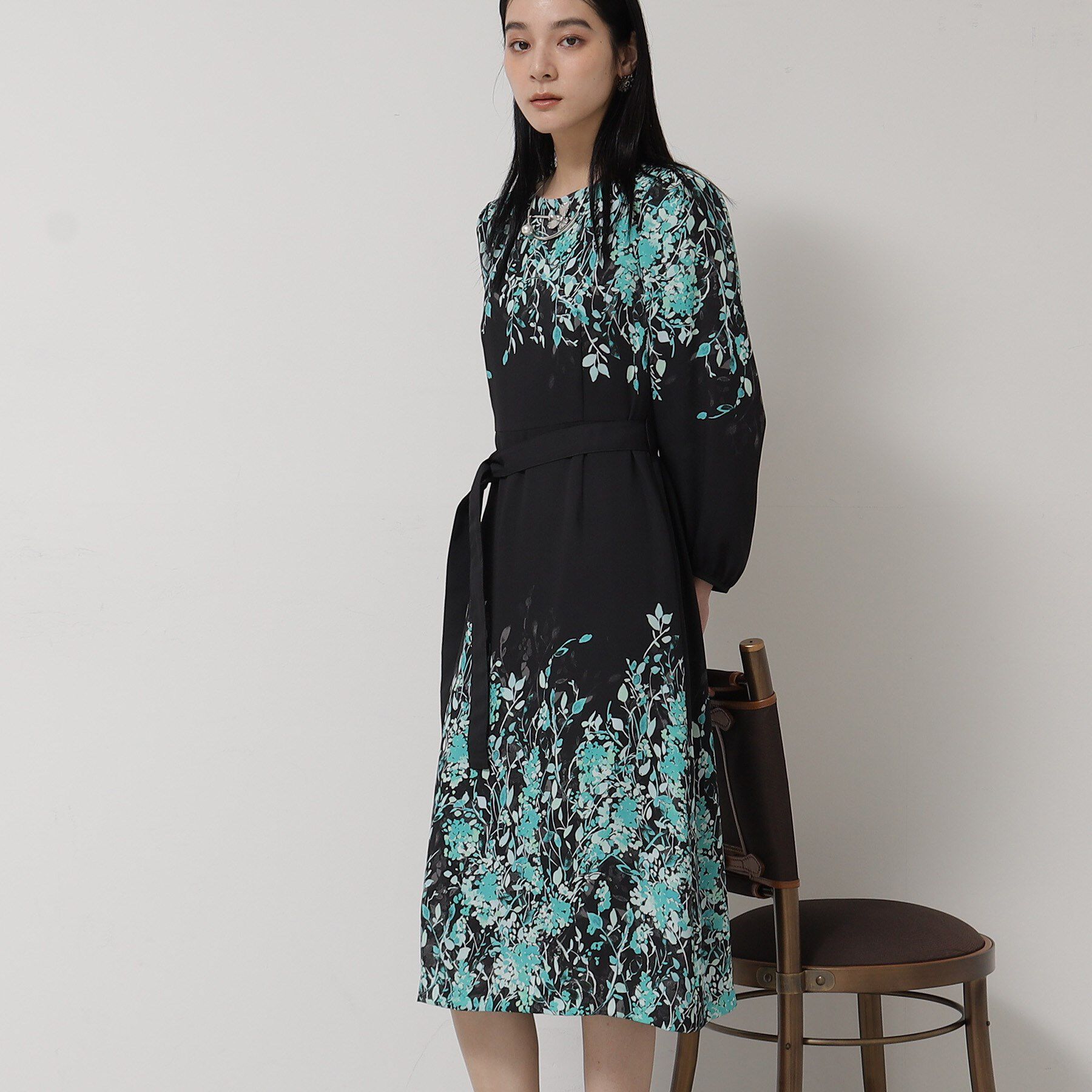 SunaUna「【&yours project／SS～L】パネル柄ワンピース」|ワンピース|ブラック(119)