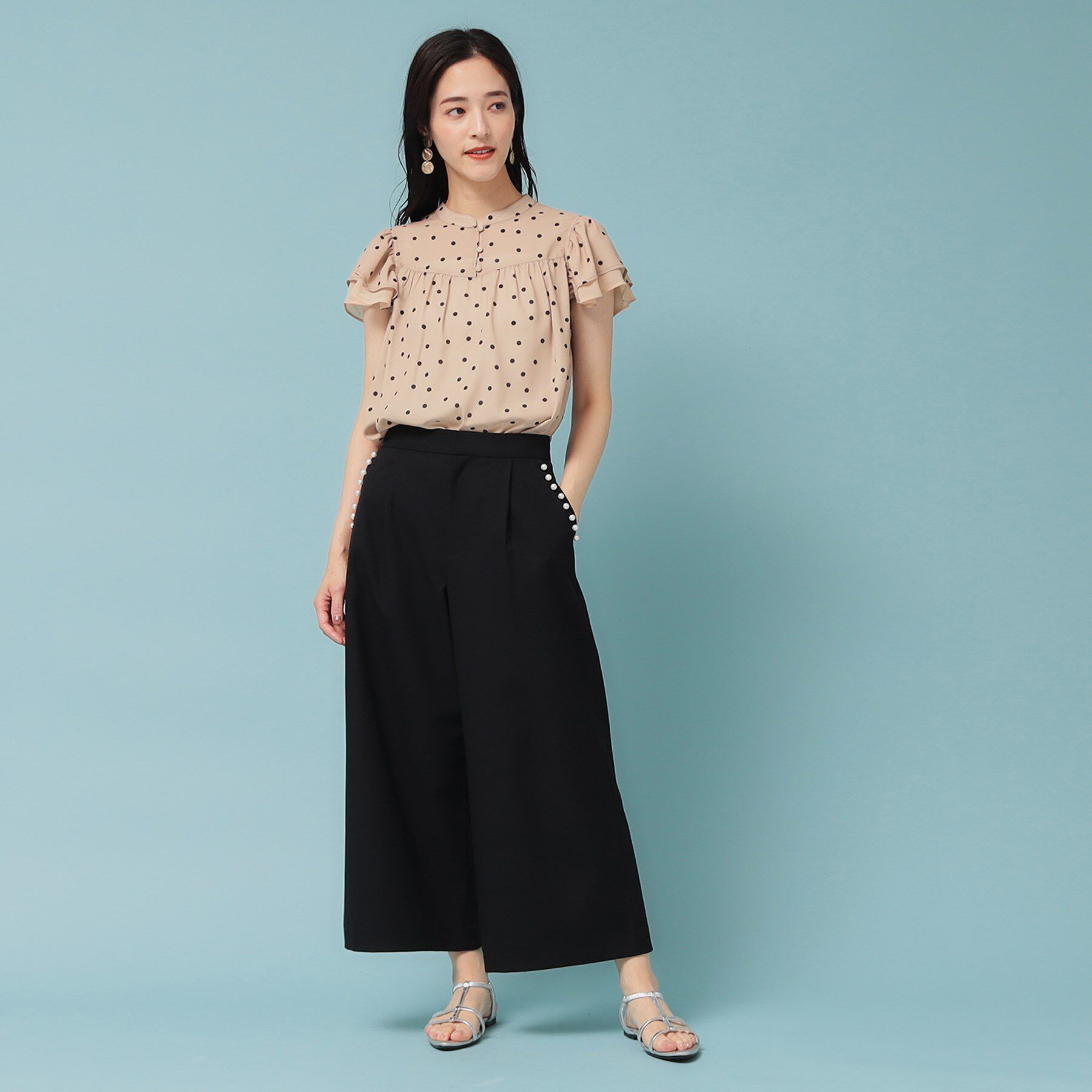 SunaUna「【ウエストゴム／S～L】ガウチョパンツ」|その他|