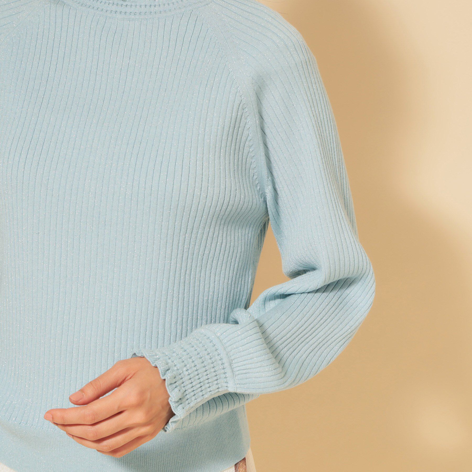 SunaUna「【COLLECTION LINE】フリルラメニット」|ニット・セーター|