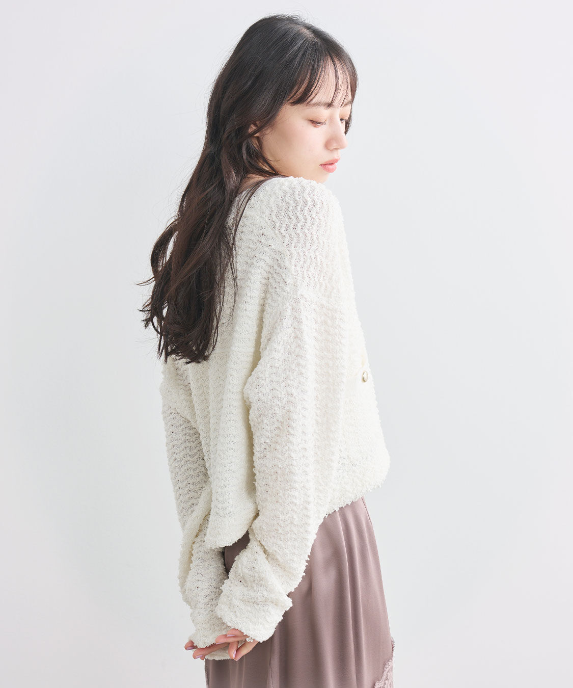 COCO DEAL「ツイーディポケットニットカーディガン」|ニット・セーター|