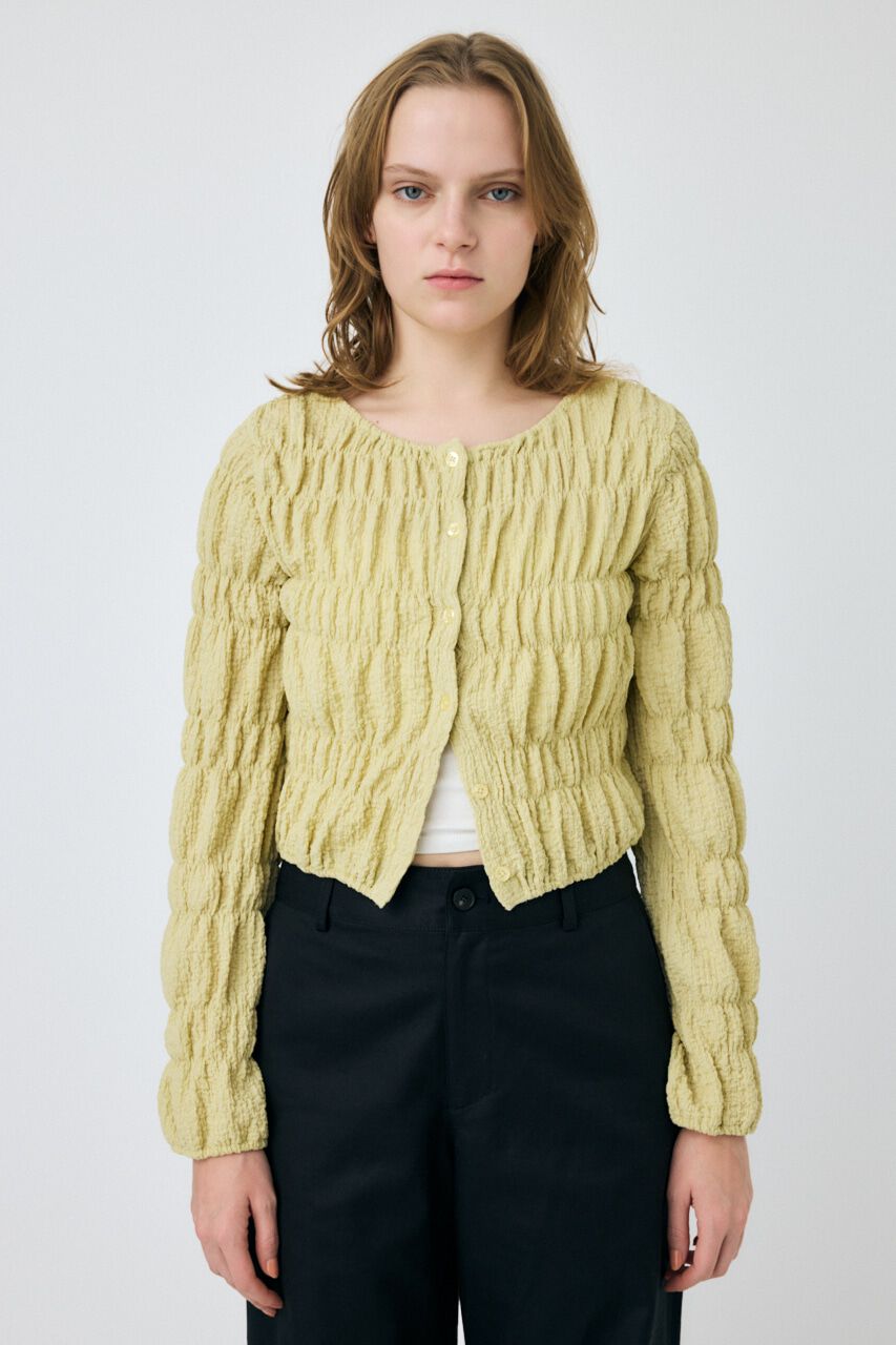 MOUSSY「SHIRRING カーディガン」|Tシャツ・カットソー|