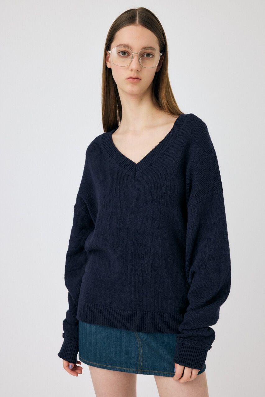 MOUSSY「V NECK セーター」|ニット・セーター|D/NVY3