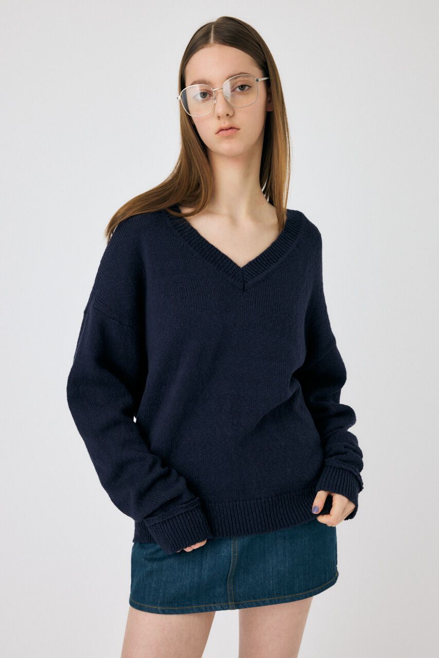 MOUSSY「V NECK セーター」|ニット・セーター|