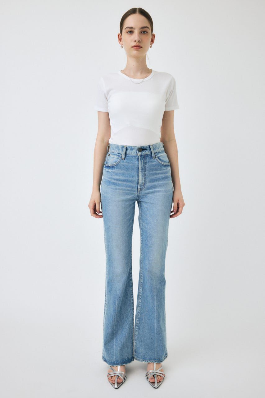 MOUSSY「MVS L/BLU FLARE」|デニム|