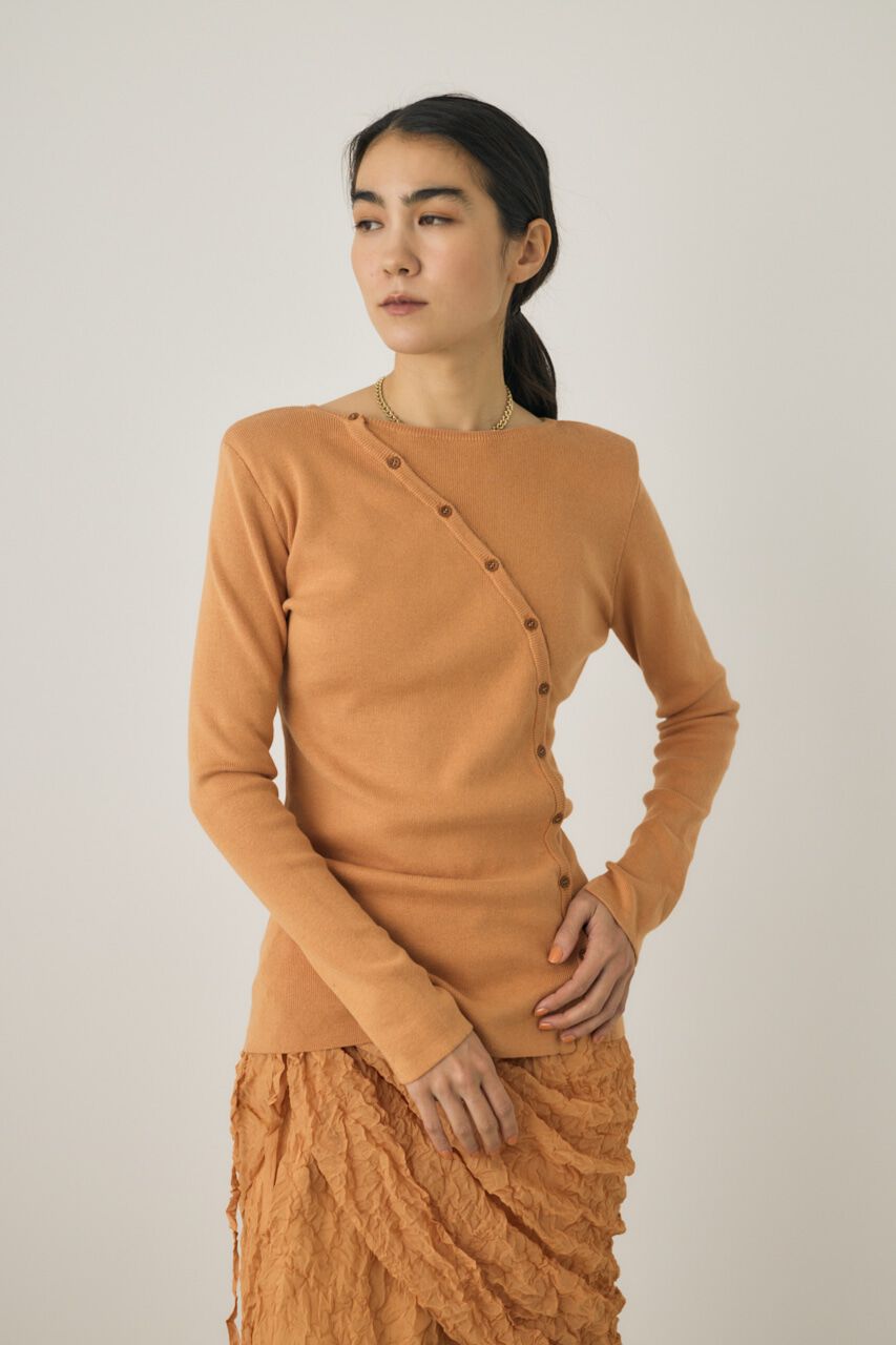 MOUSSY「斜めボタンニットトップス　」|ニット・セーター|ORG
