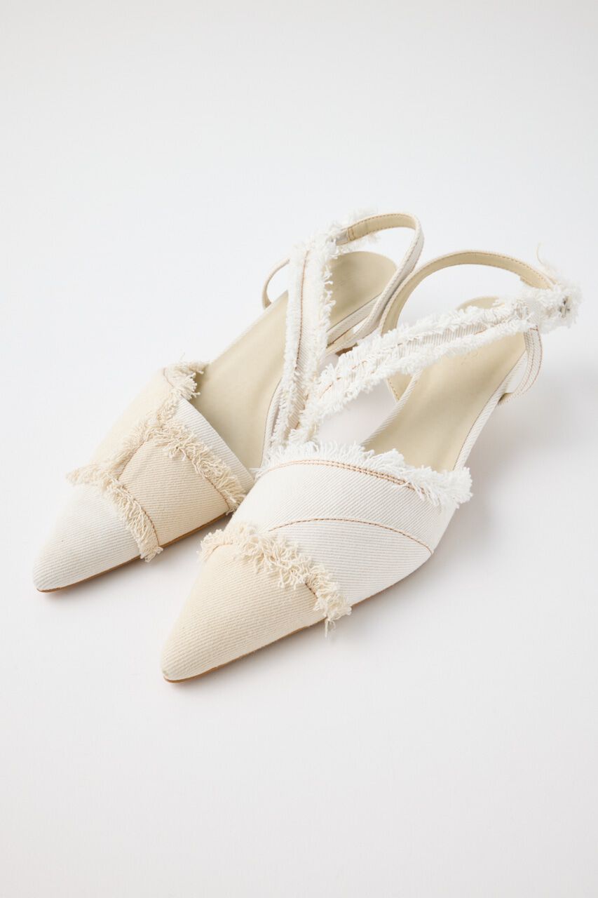 MOUSSY「REMAKE DENIM POINTY HEEL パンプス」|スリッポン|