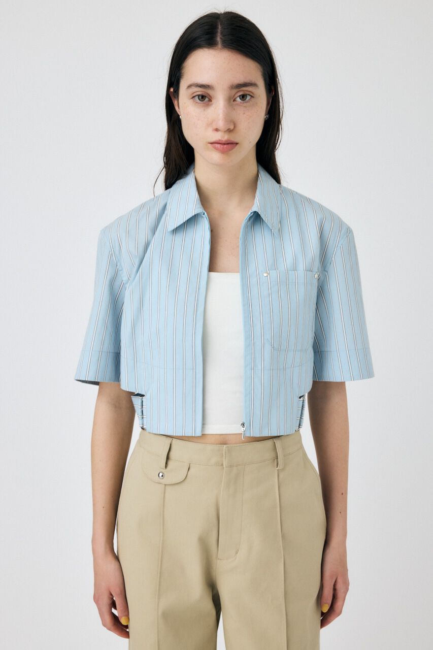 MOUSSY「CROPPED BELTED シャツ」|シャツ・ブラウス|