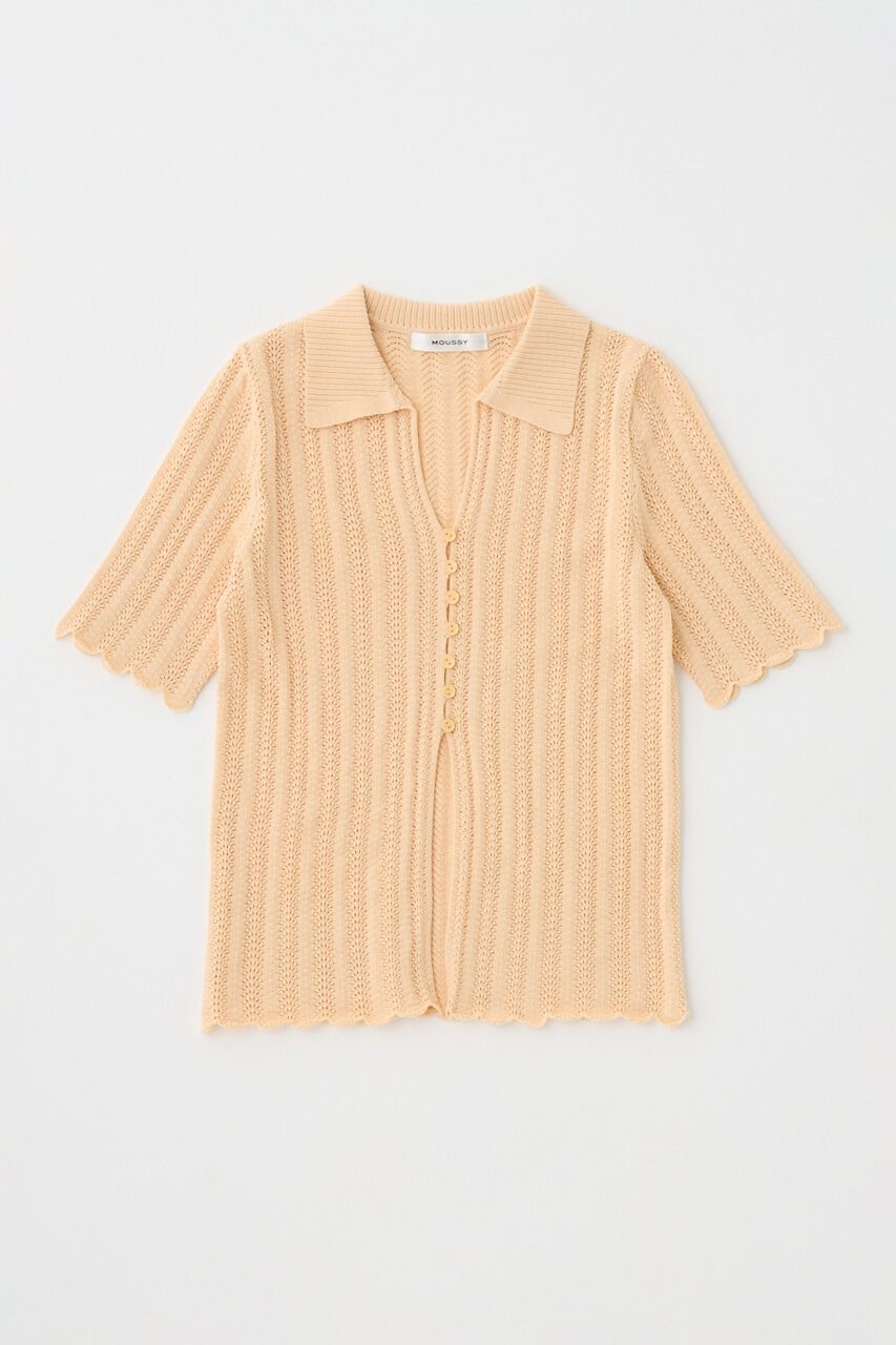 MOUSSY「COTTON KNIT OPENWORK カーディガン」|ニット・セーター|